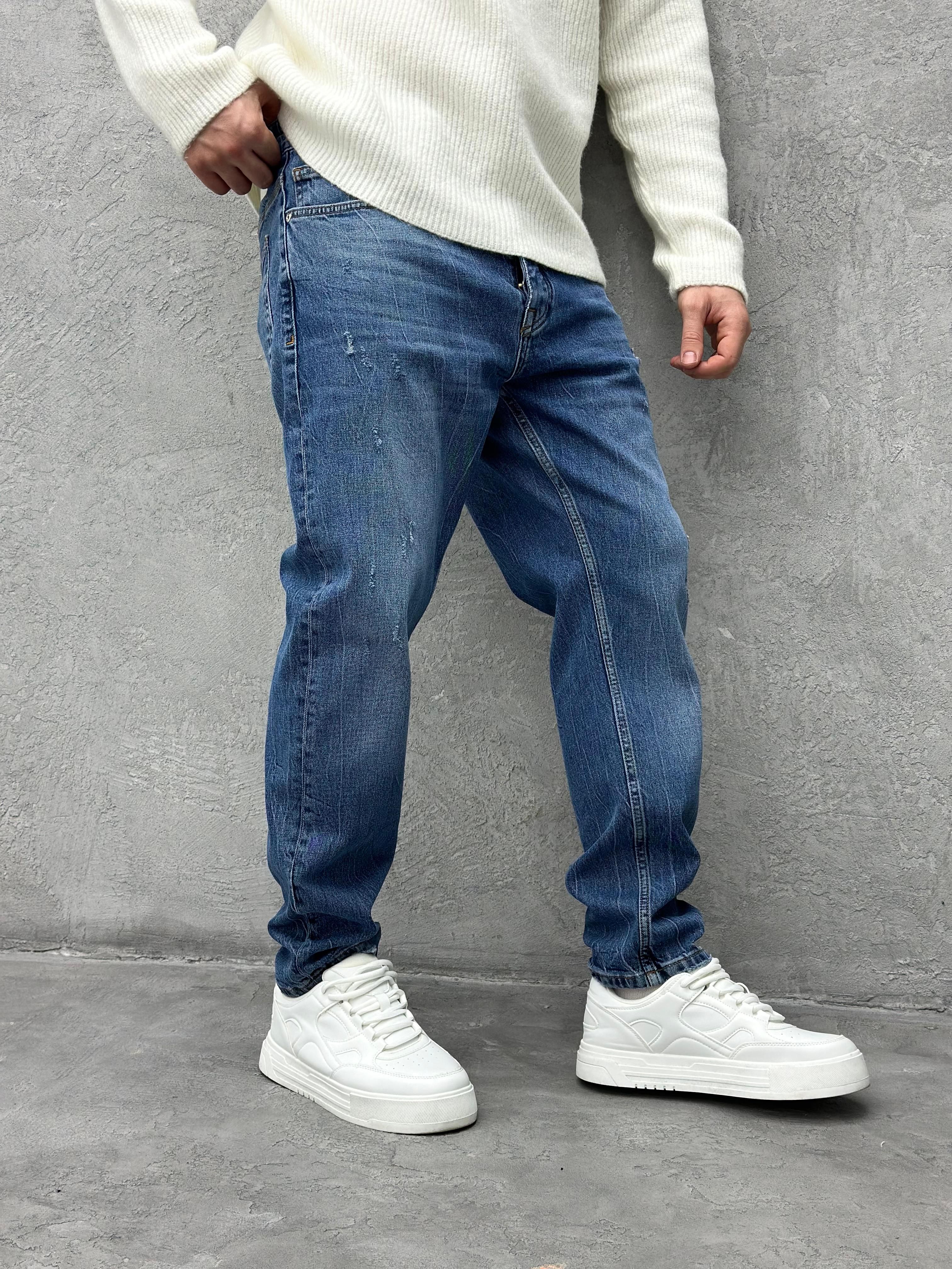 P518 Yikamali Mavi Detayli Boyfriend Pantolon - R
