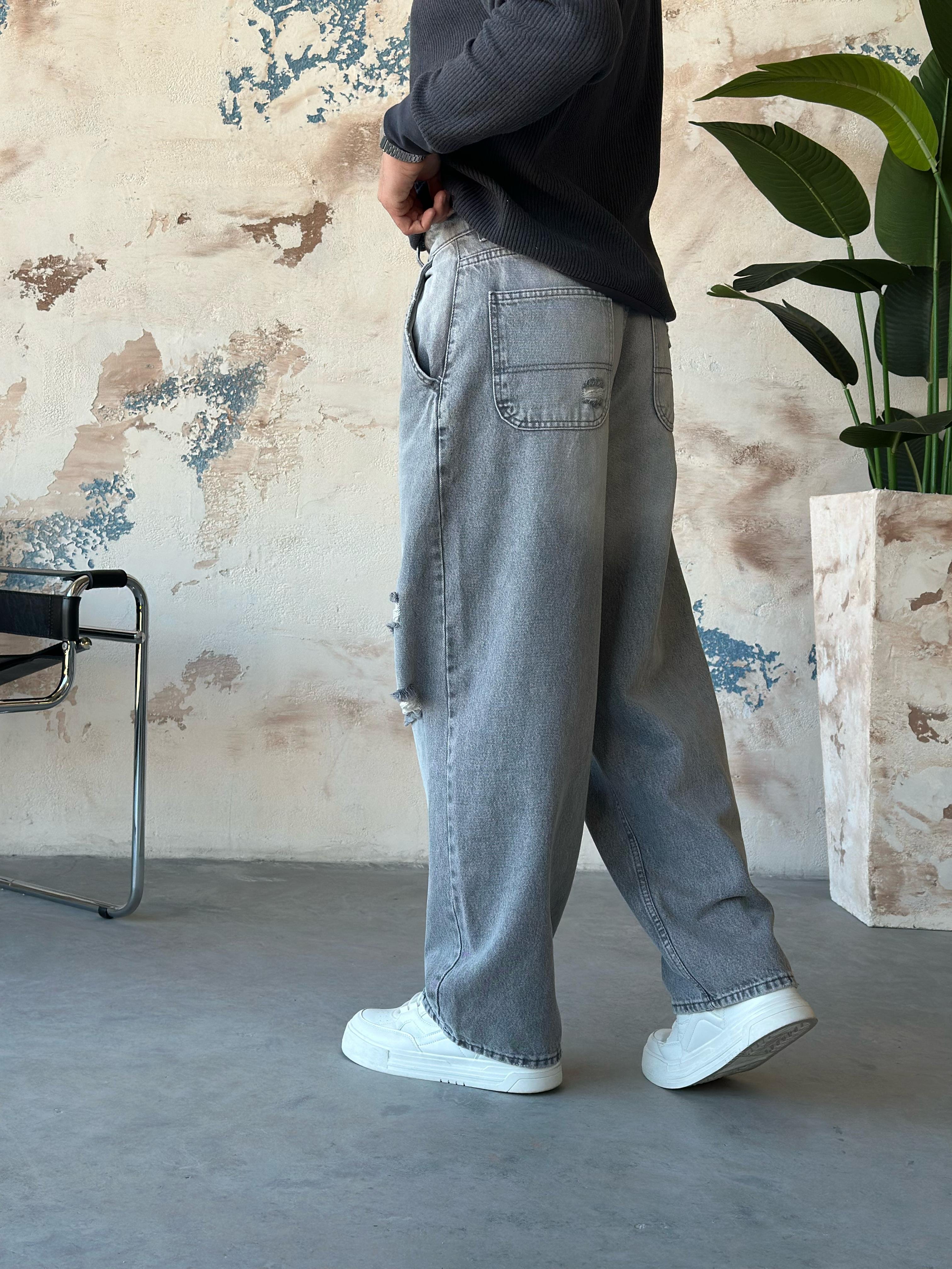 P513 YIKAMALI EKSTRA BOL BAGGY PANTOLON