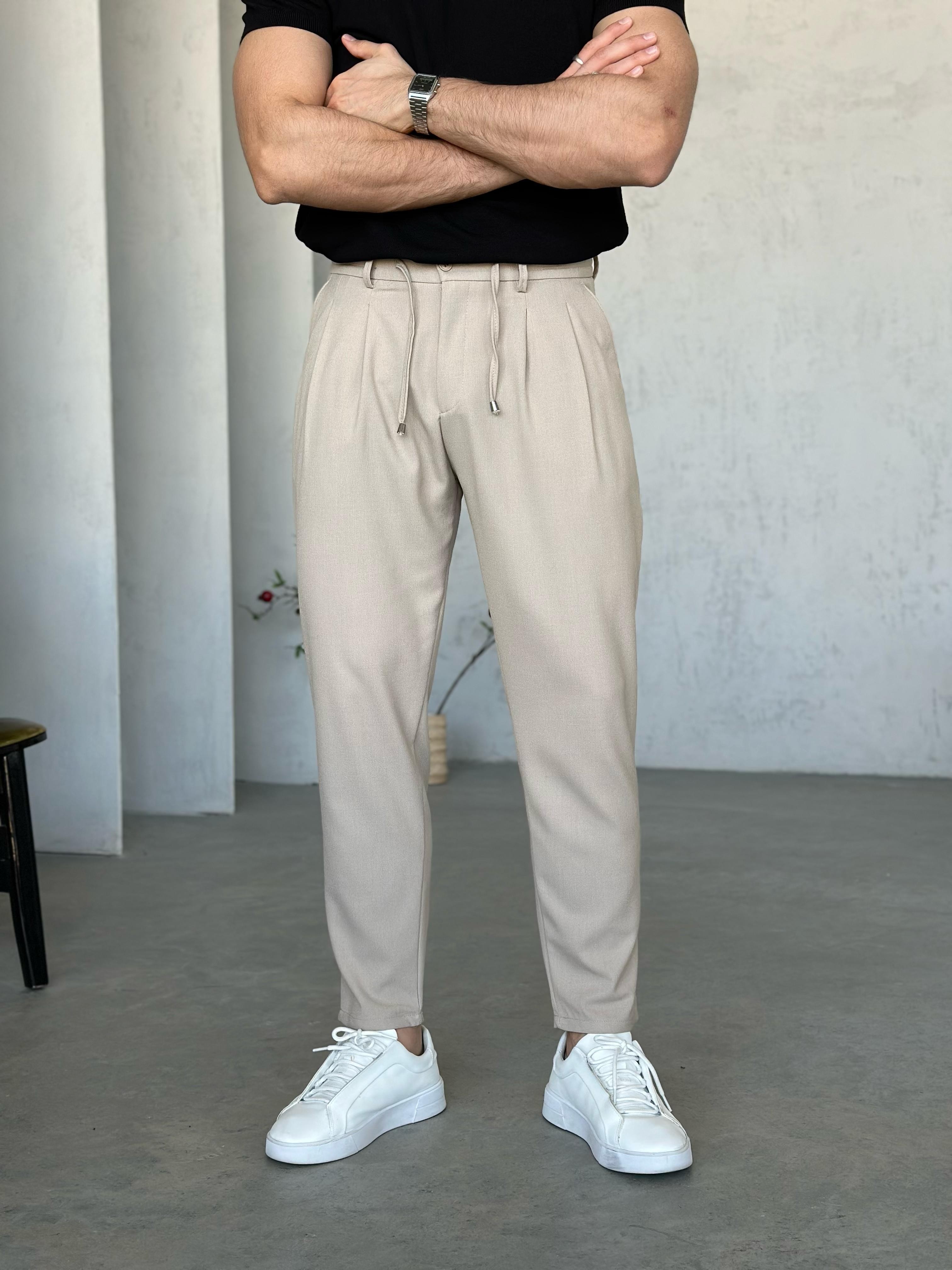 KM2500 İp Detaylı Jogger Pantolon Bej