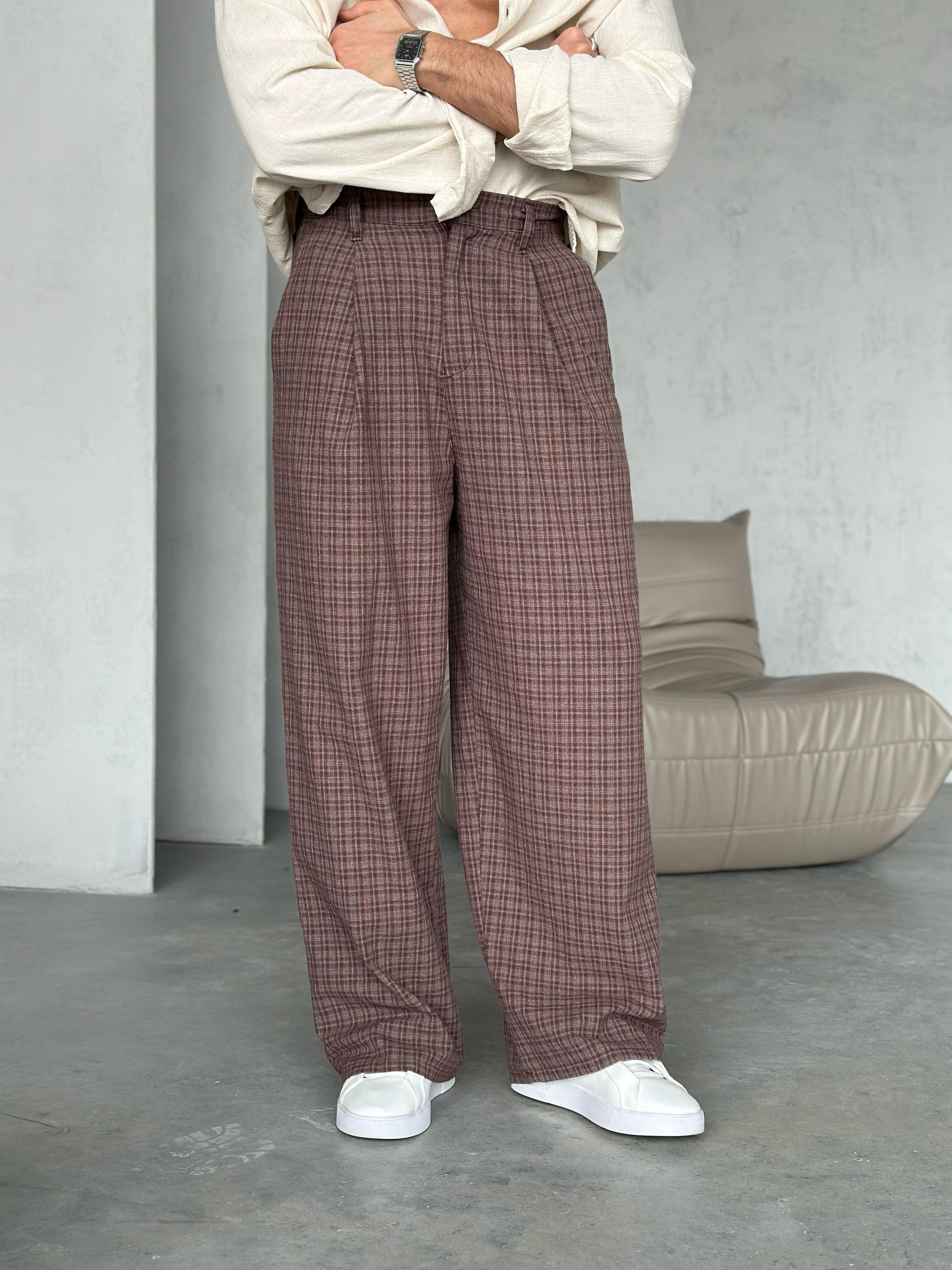 Old Money Baggy Kumaş Pantolon Kahverengi