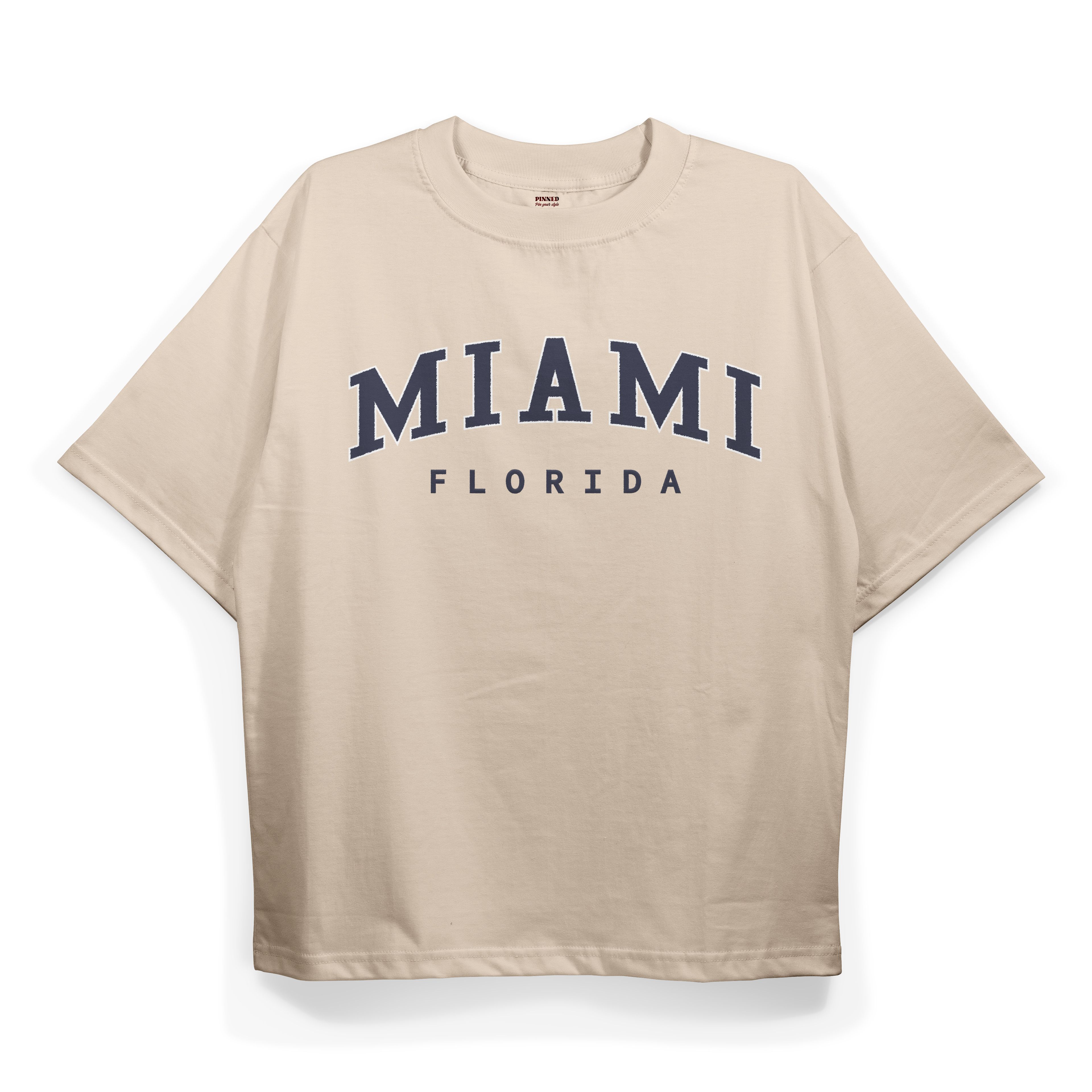 T2022 Miami Baskılı Oversize Tshirt