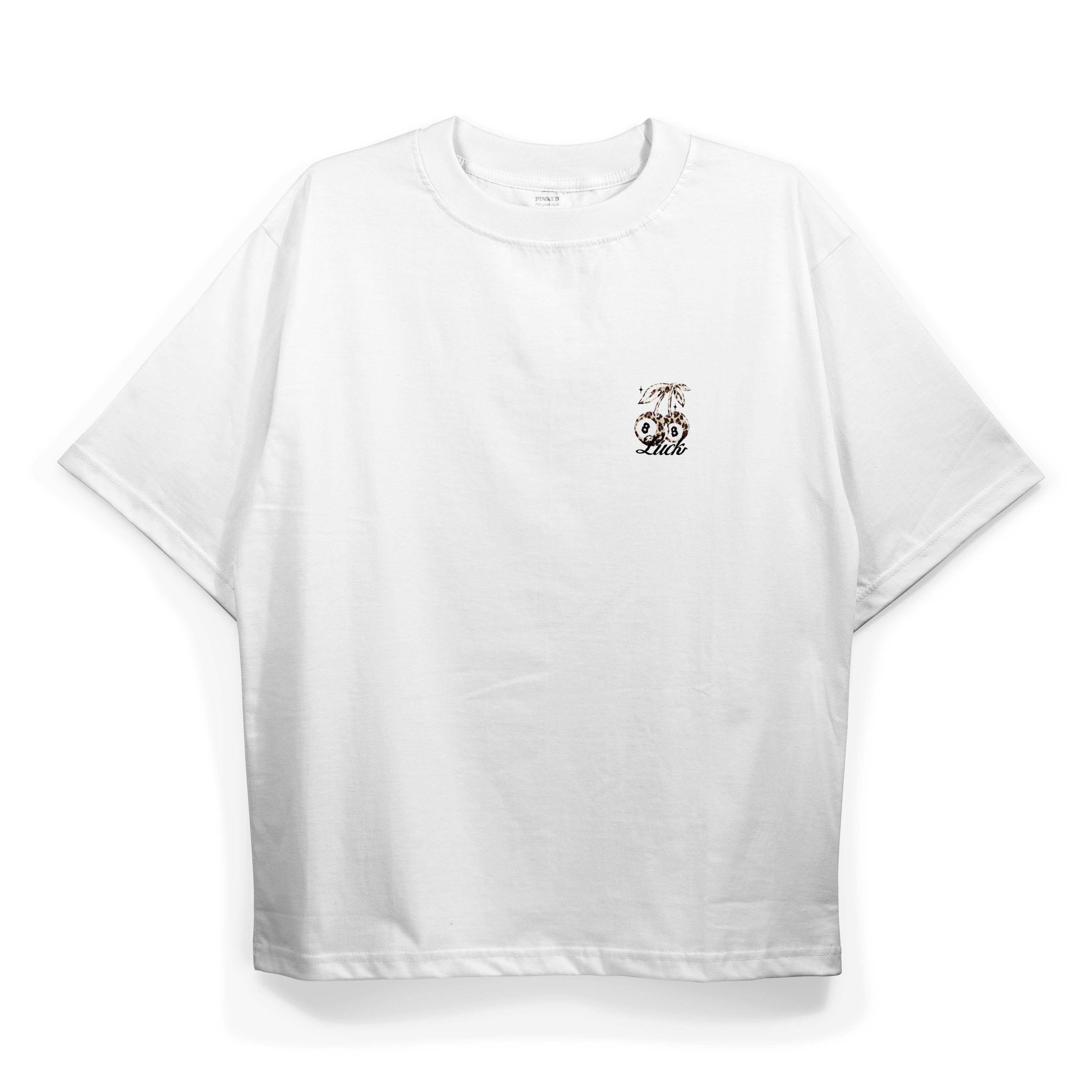 T2013 Lucky Cherry Baskılı Oversize Tshirt