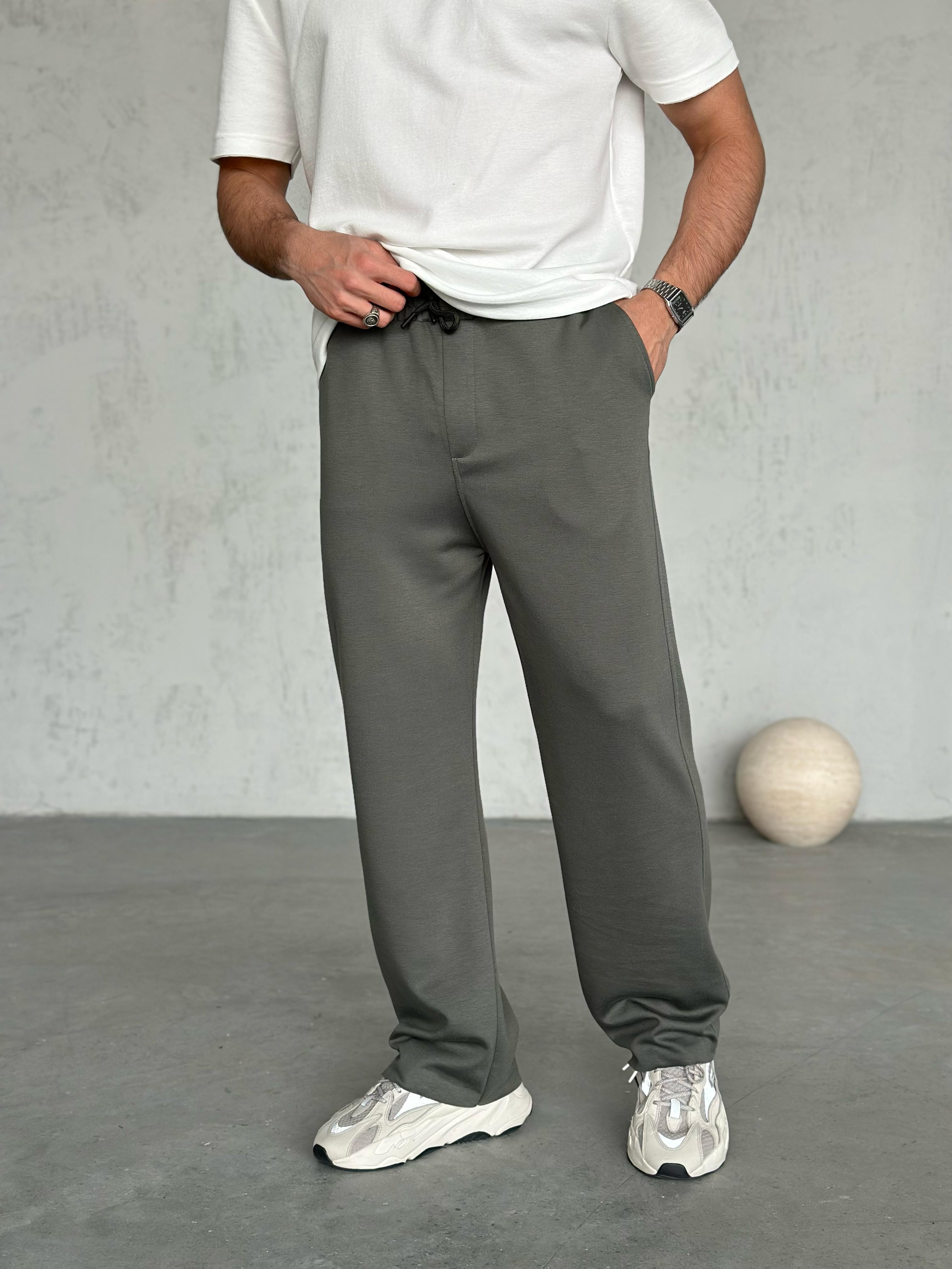 KM1923 Modal Kumaş Jogger Pantolon Haki