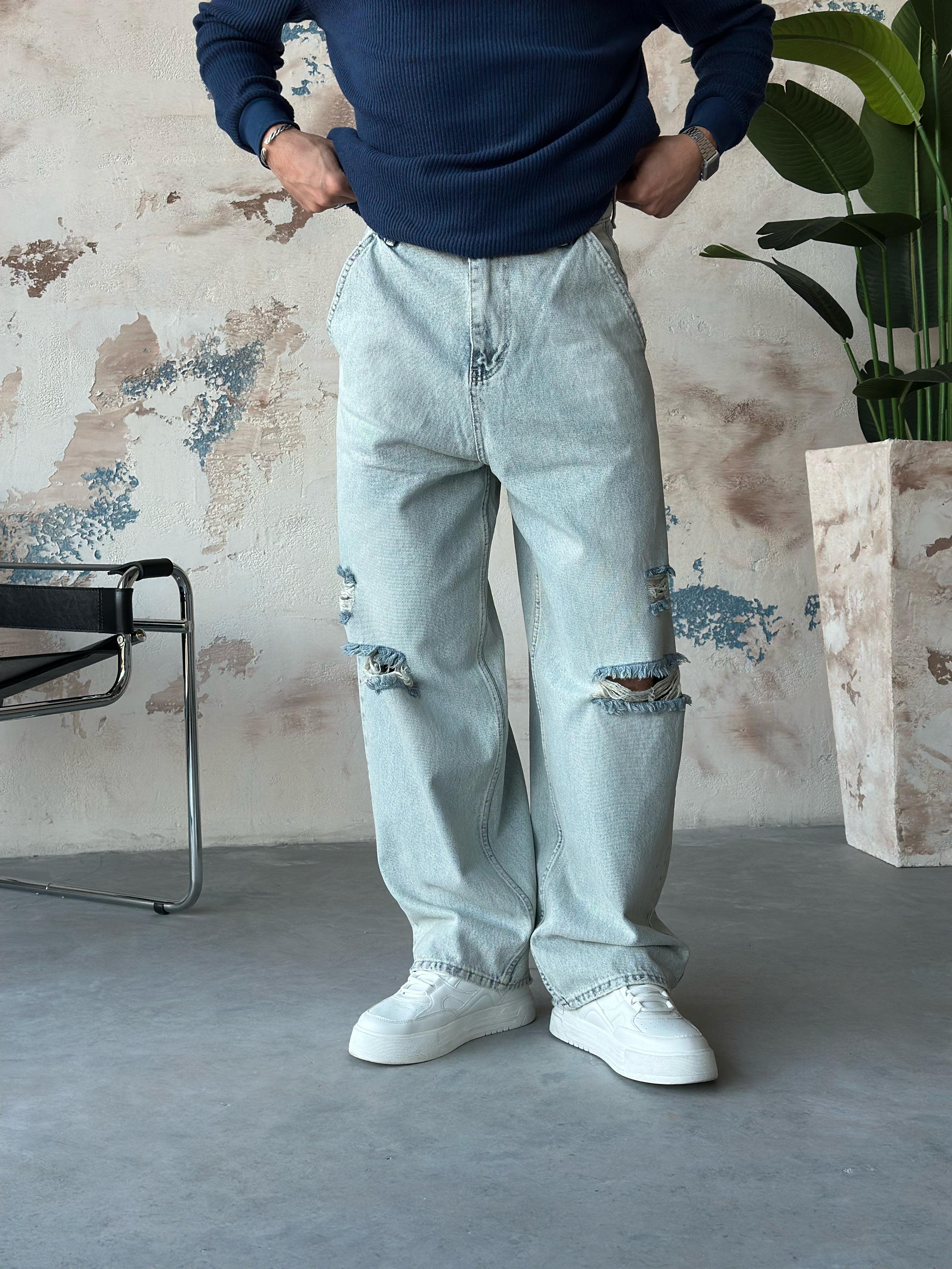 P515 YIKAMALI EKSTRA BOL BAGGY PANTOLON