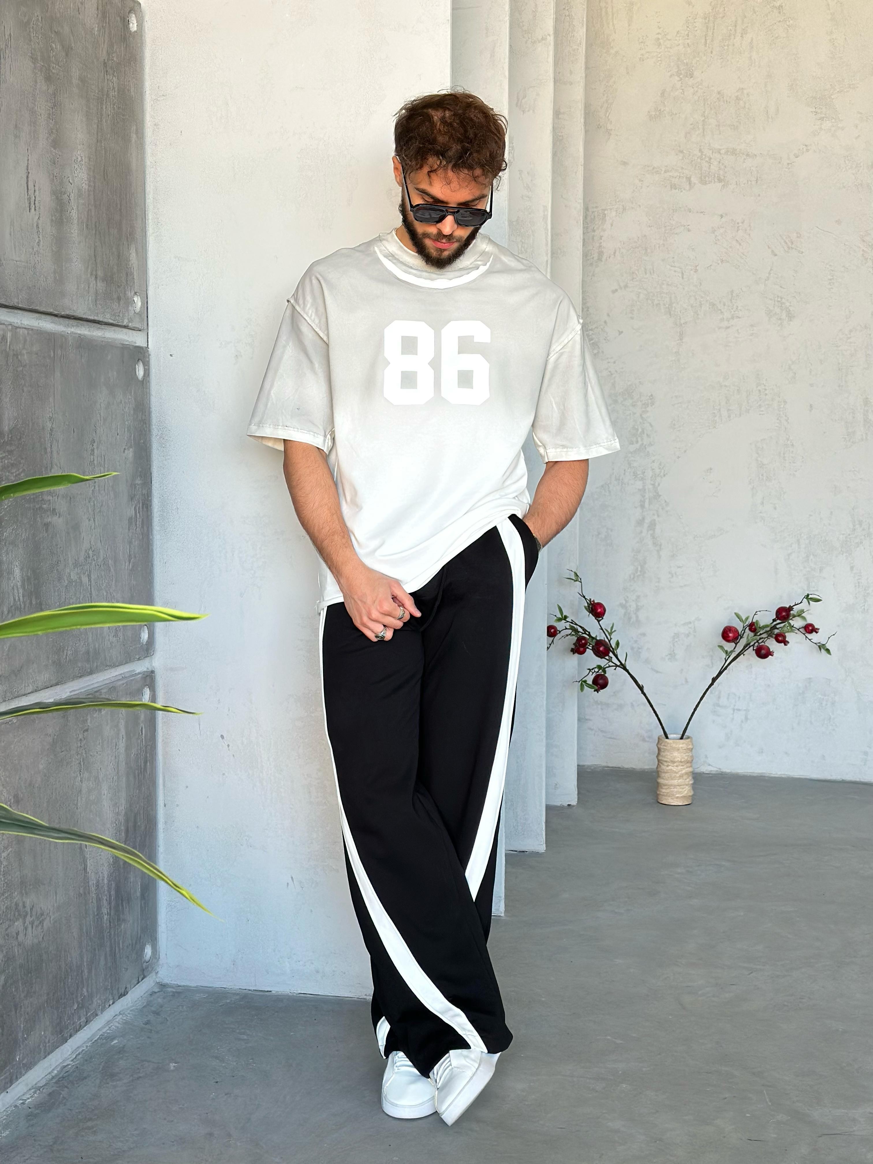T500 Tasarım Yıkamalı Oversize T-shirt 