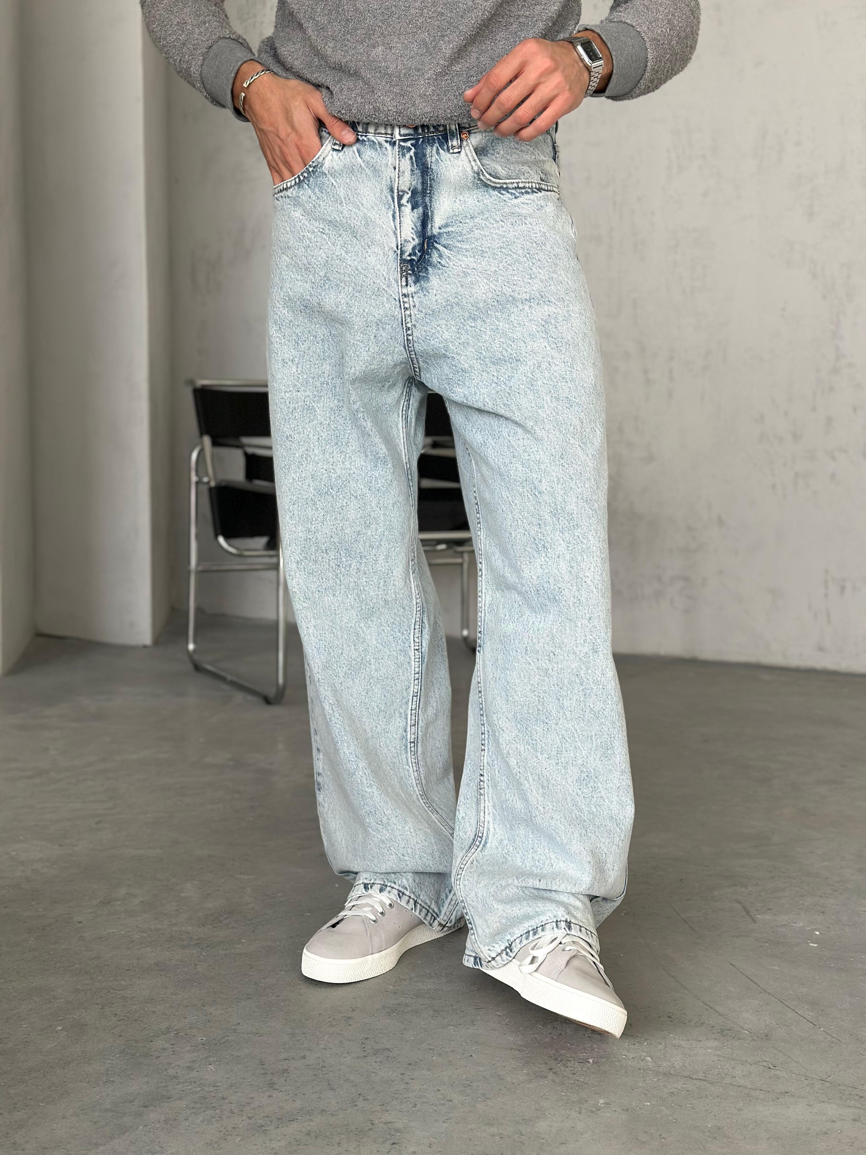 P532 Açık Kar Yıkama Baggy Pantolon - W
