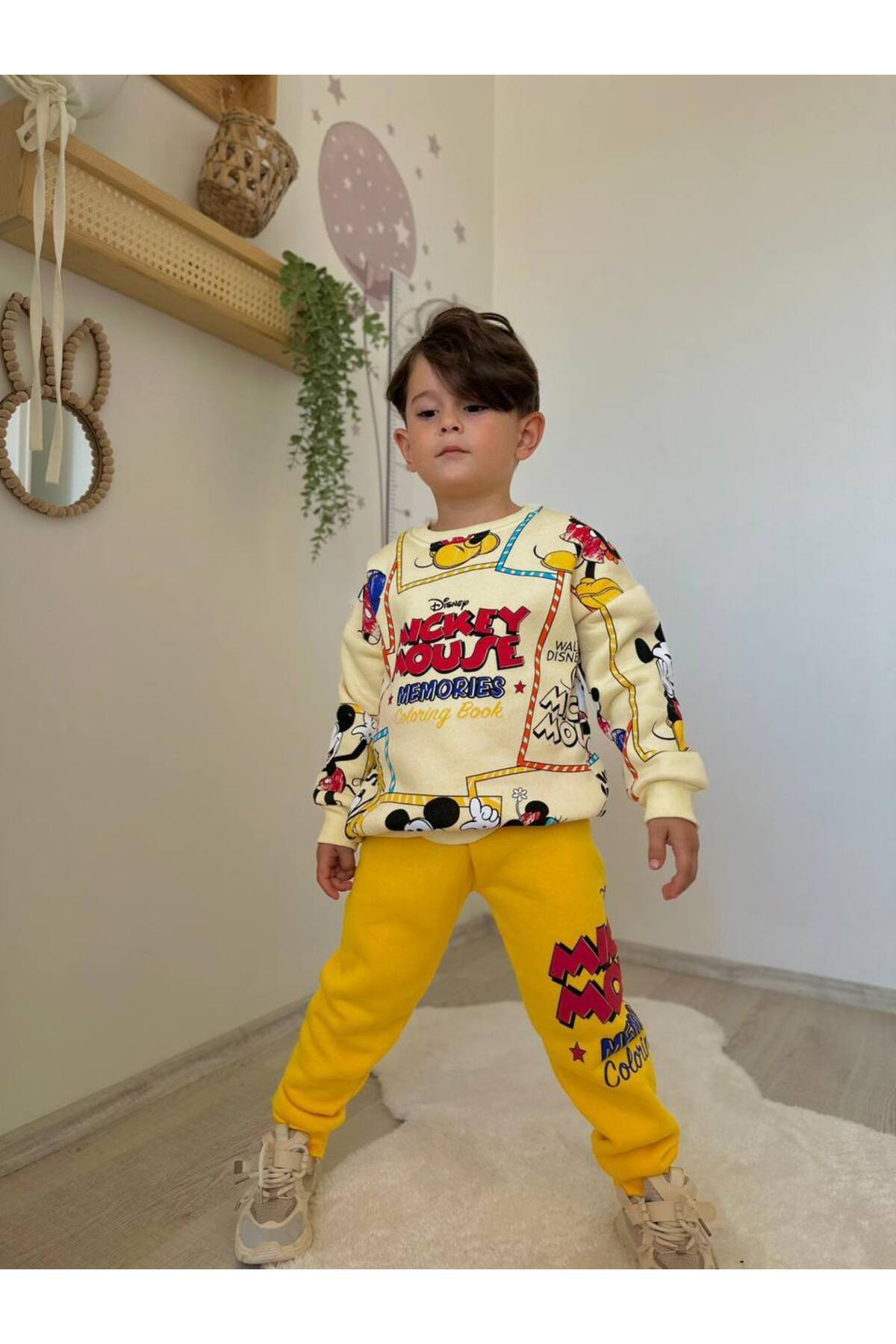 Erkek Çocuk Mickey Mouse Desenli Eşofman Takımı Alt Üst Takım