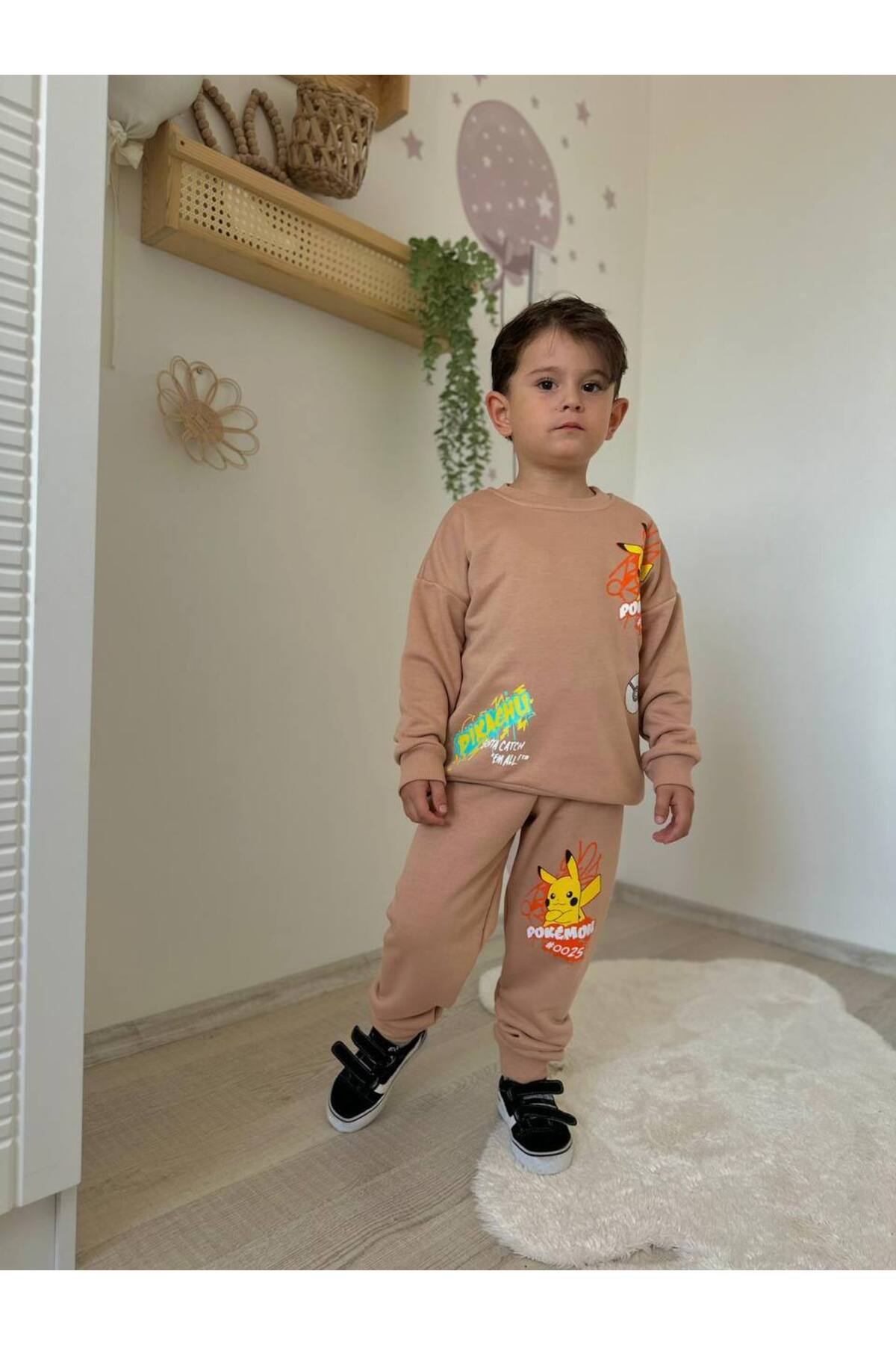 Erkek Çocuk Pokemon Desenli Eşofman Takımı Alt Üst Takım