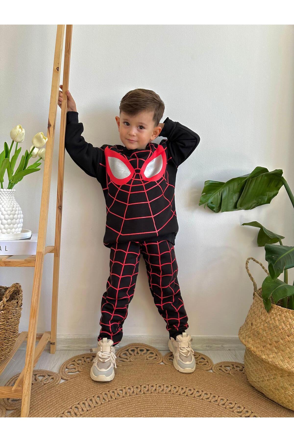 Erkek Çocuk Örümcek Adam Baskılı Eşofman Takımı Alt Üst Takım
