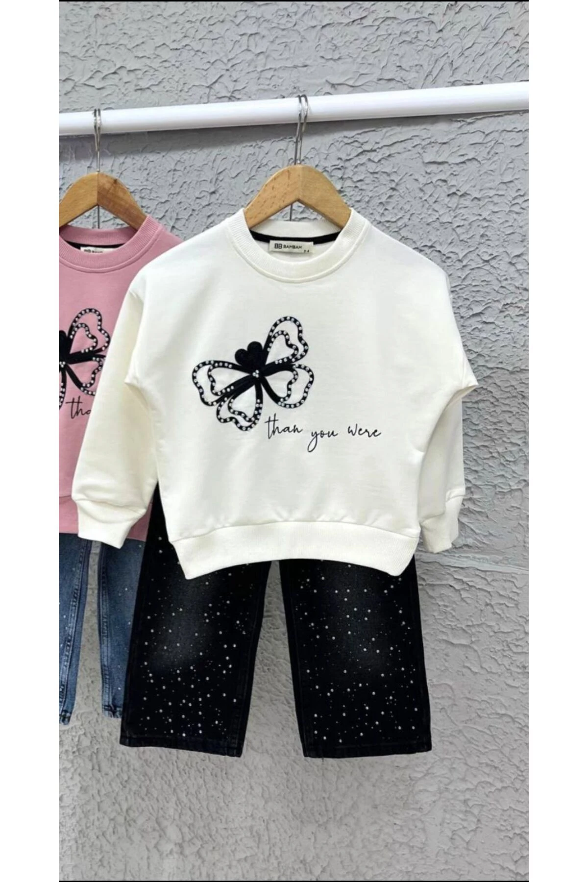 Kız Çocuk Kot Pantolonlu Takım Alt Üst Takım