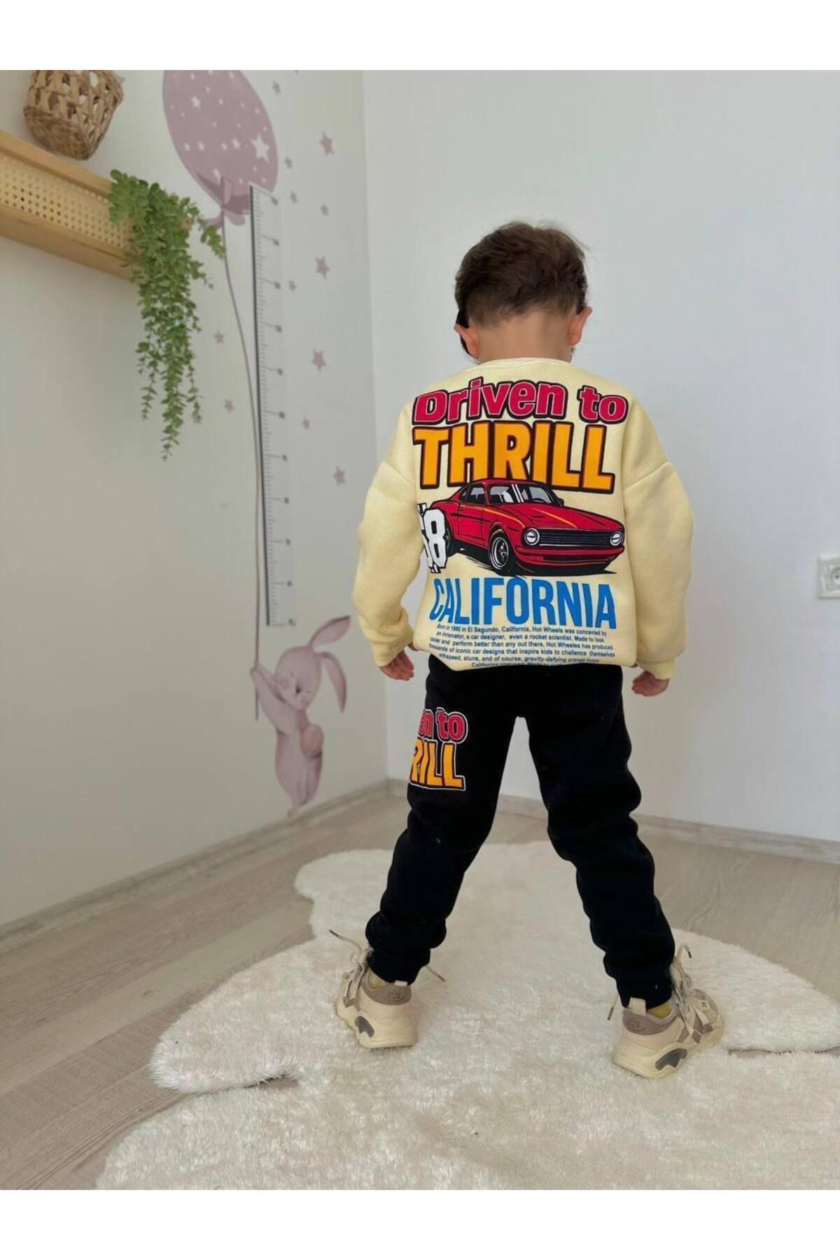 Erkek Çocuk HotWheels Desenli Eşofman Takımı Alt Üst Takım