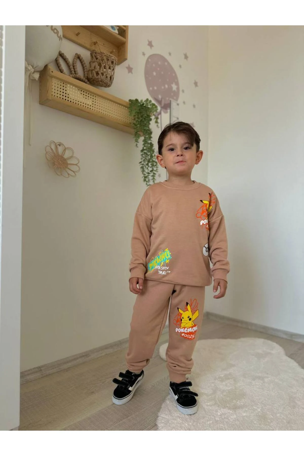 Erkek Çocuk Pokemon Desenli Eşofman Takımı Alt Üst Takım