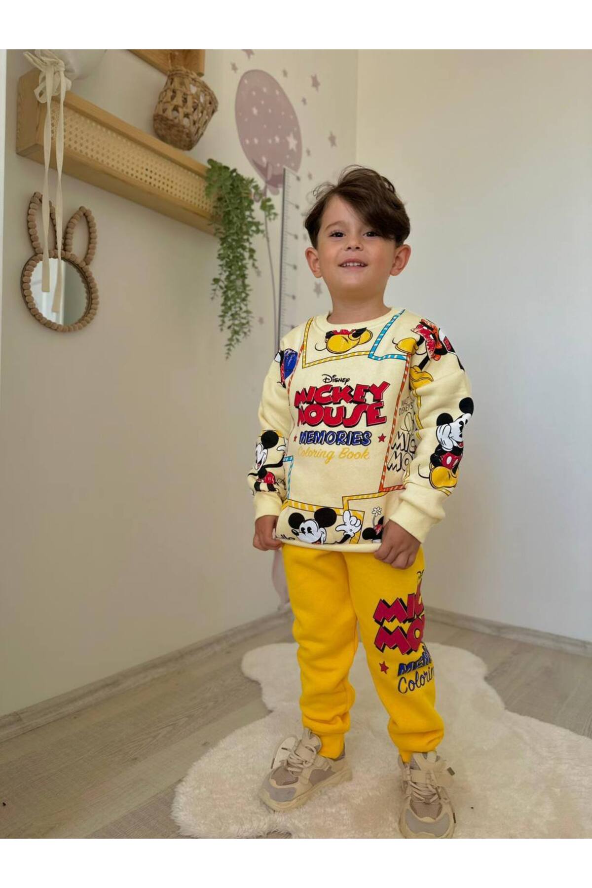 Erkek Çocuk Mickey Mouse Desenli Eşofman Takımı Alt Üst Takım
