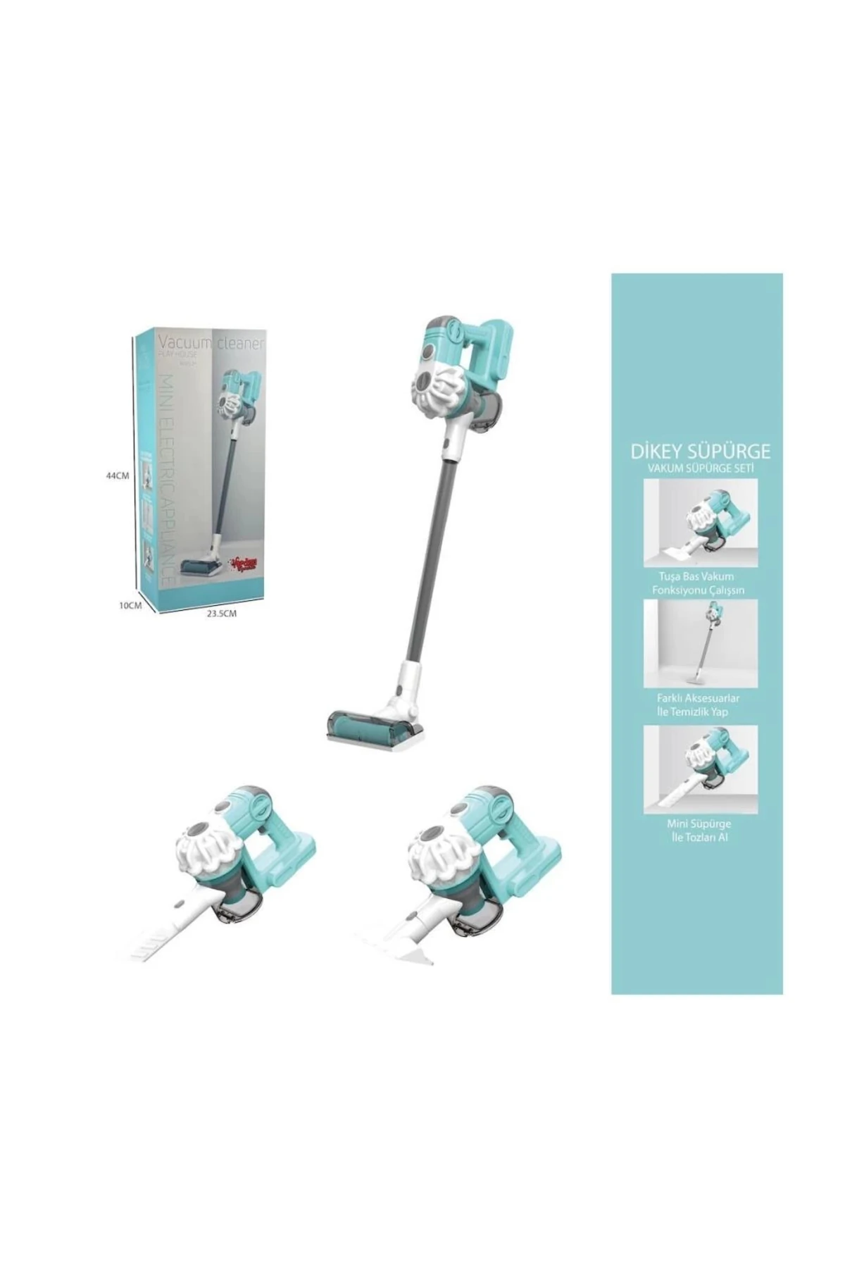 LS8807Q Vardem Dikey Elektrik Süpürgesi Kapalı Kutu Yeşil-Gri 3 in1