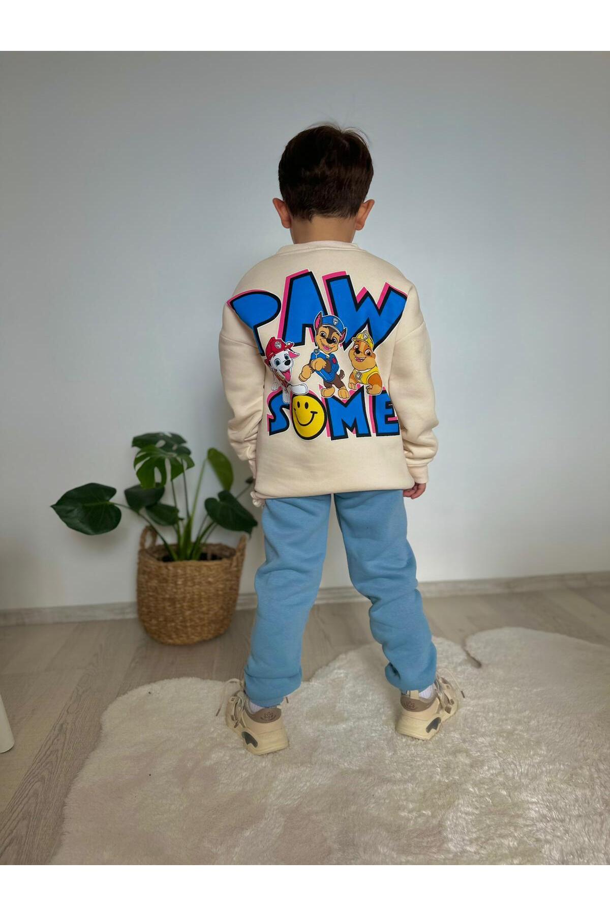 Erkek Çocuk Paw Petrol Baskılı Eşofman Takımı Alt Üst Takım