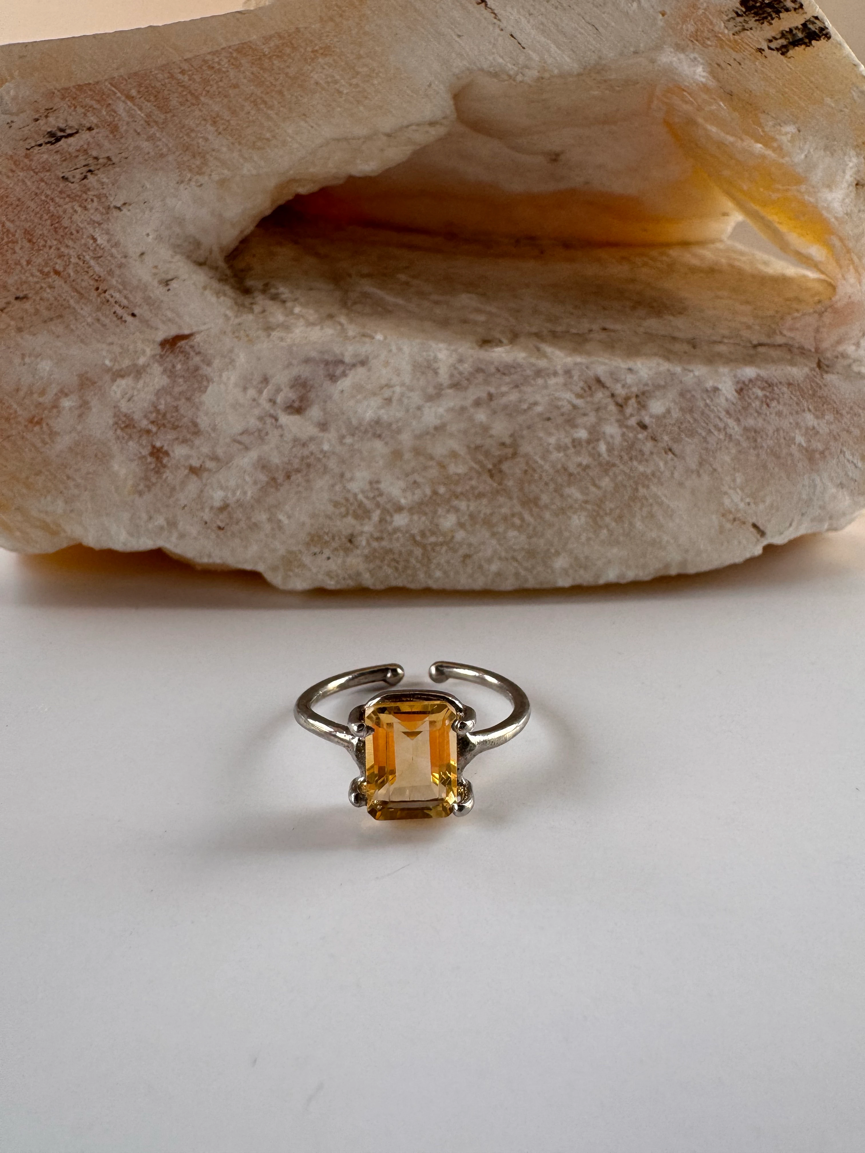 Sitrin Gümüş Yüzük