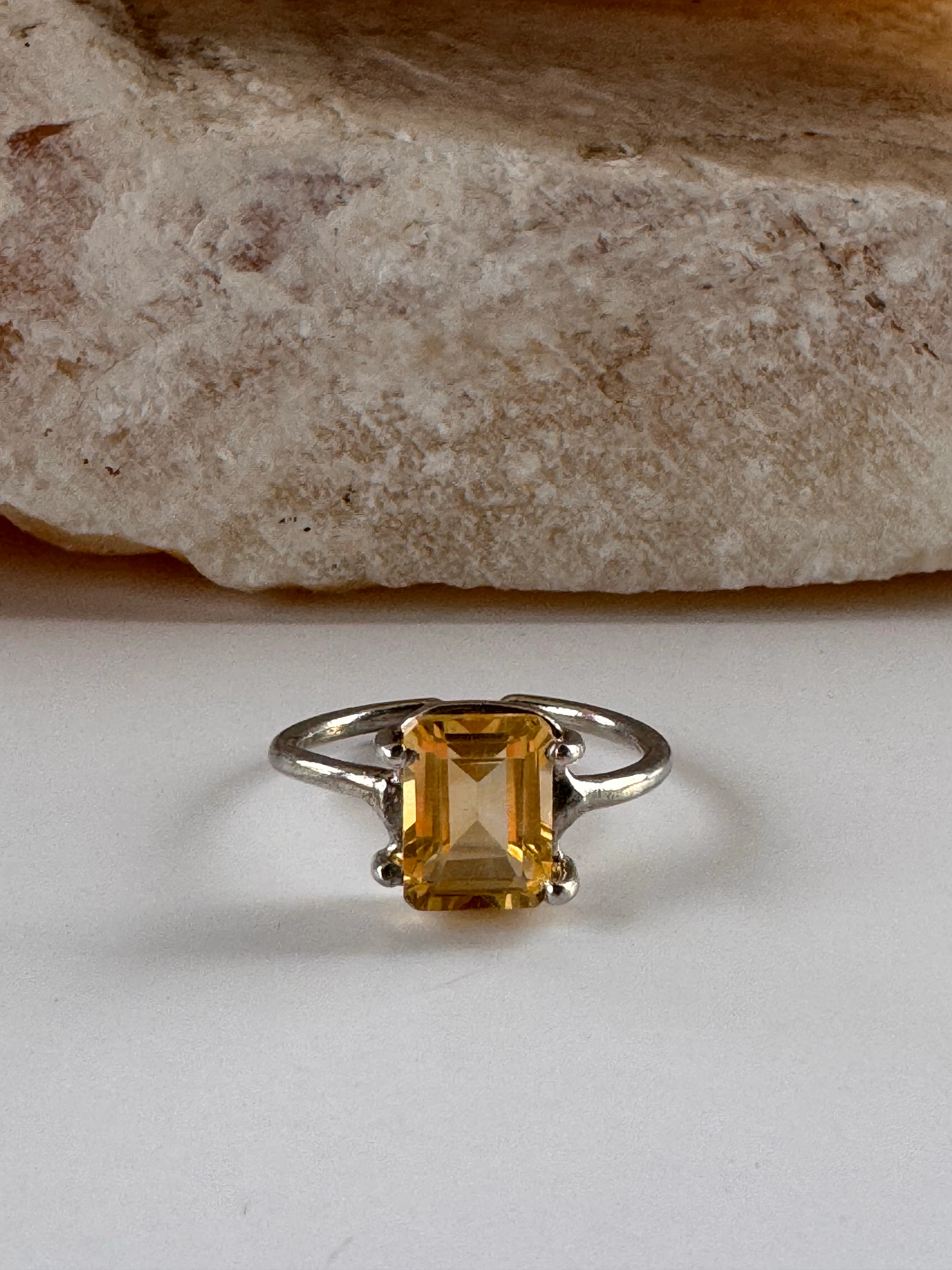 Sitrin Gümüş Yüzük