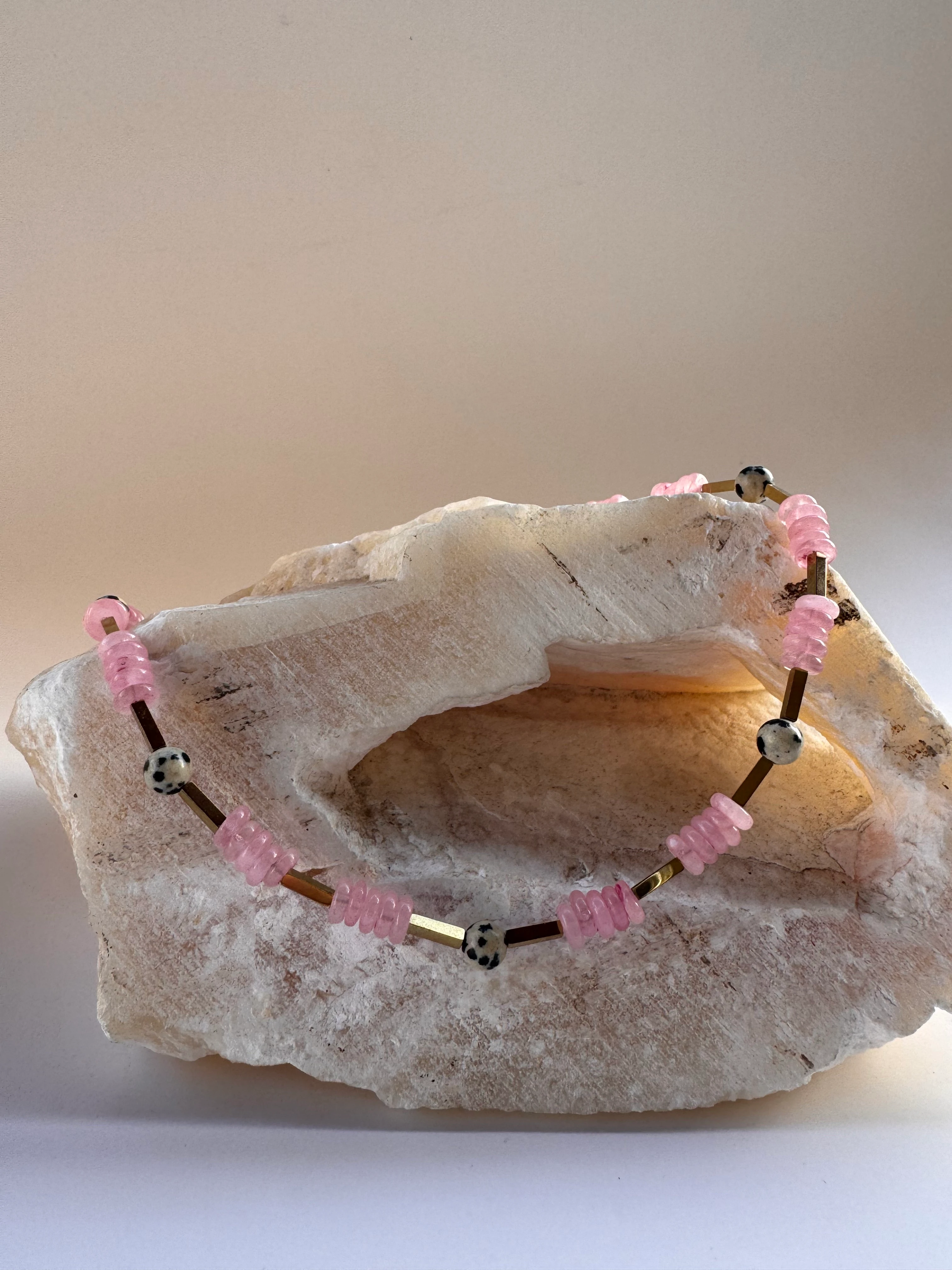 Pembe Kuvars(Duygusal İyileşme ) Tasarım Kolye