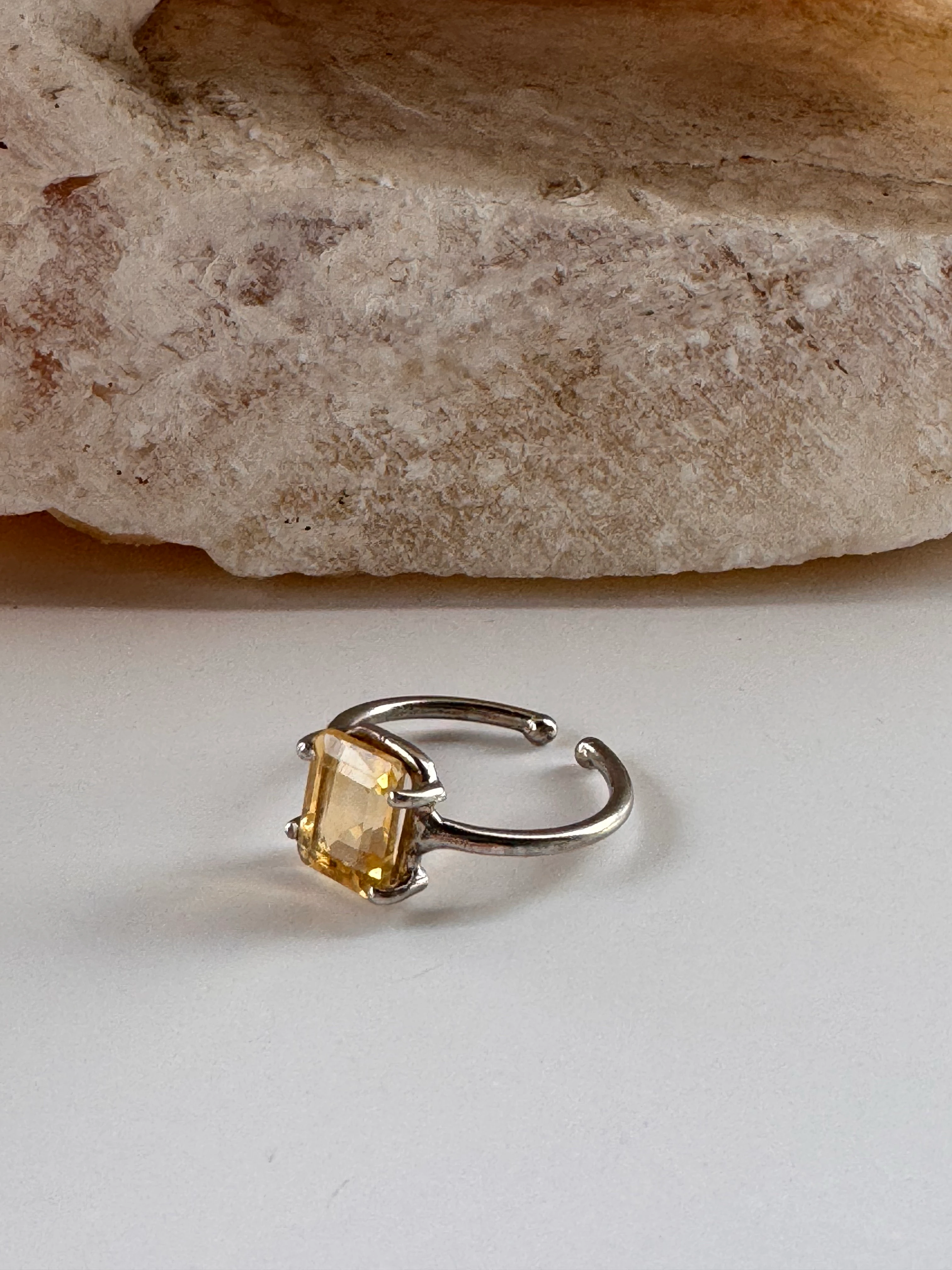 Sitrin Gümüş Yüzük