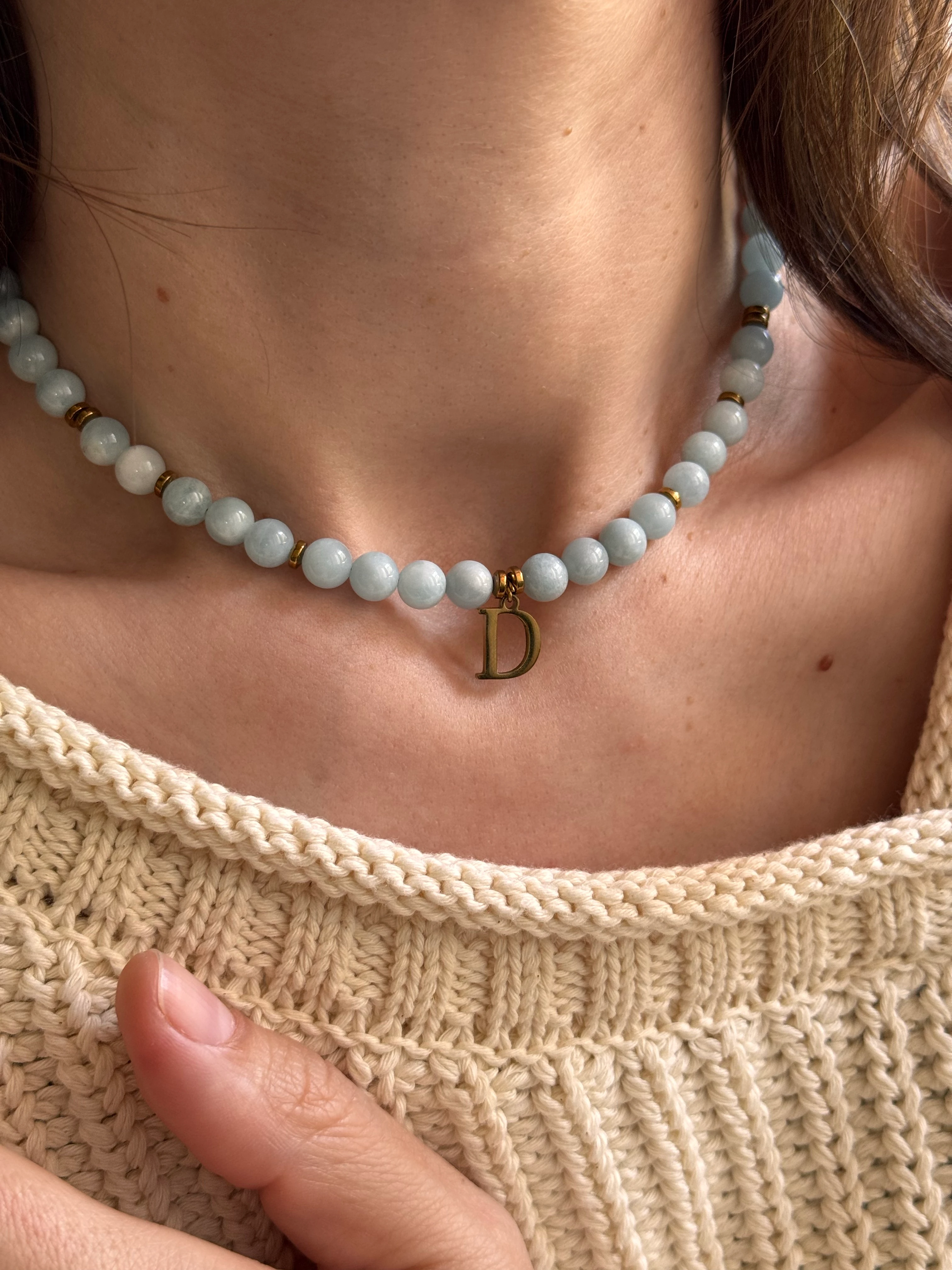 Akuamarin( Mutluluk Ve Şans) Tasarım Kolye