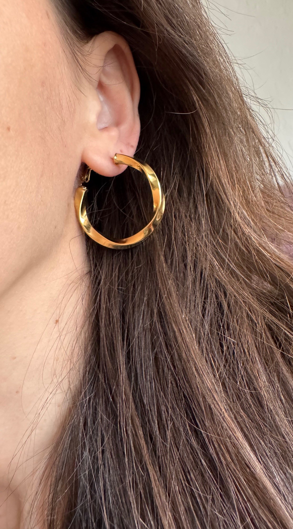 Large Gold Halka Küpe