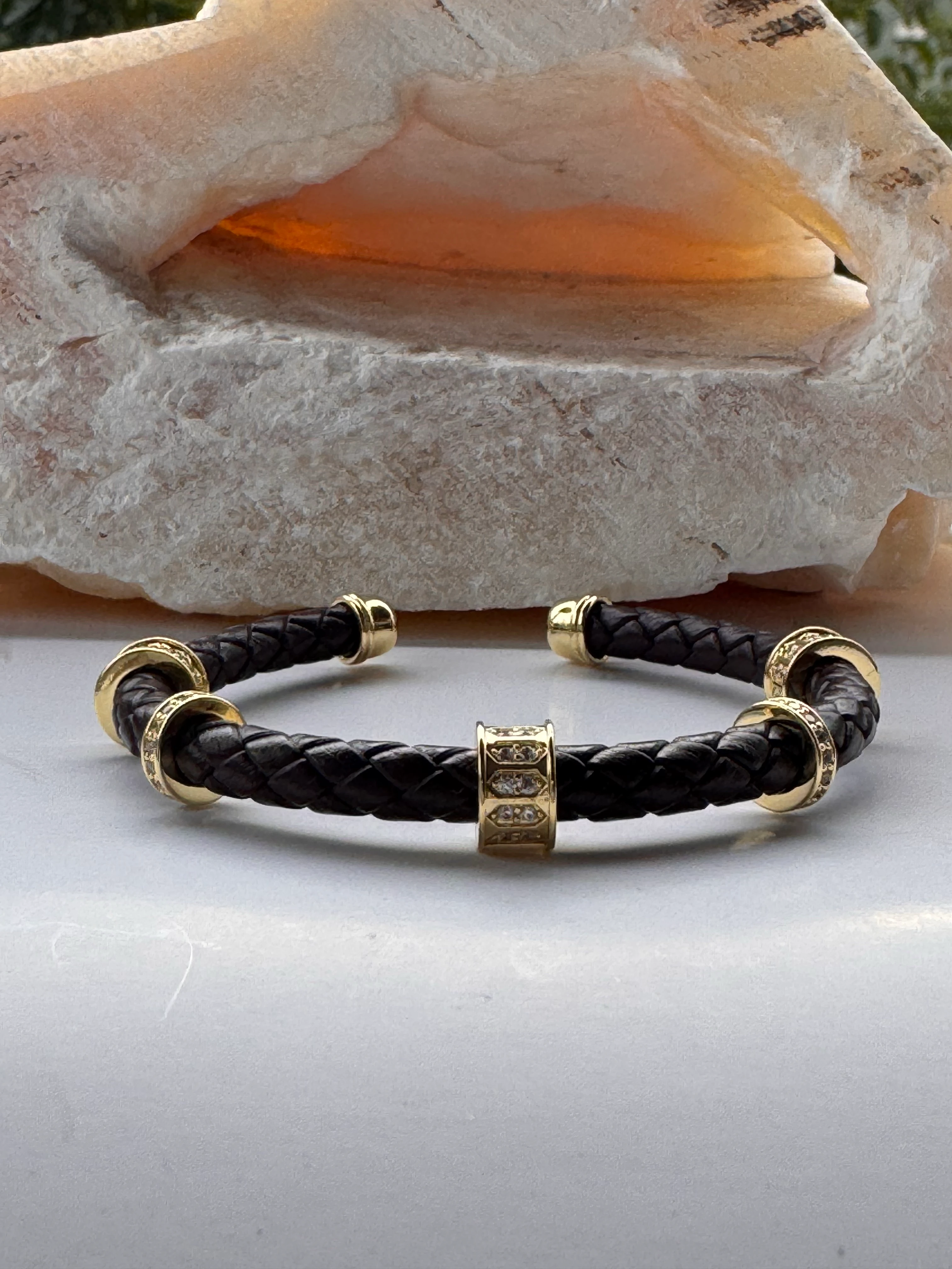 Deri Görünümlü Bileklik