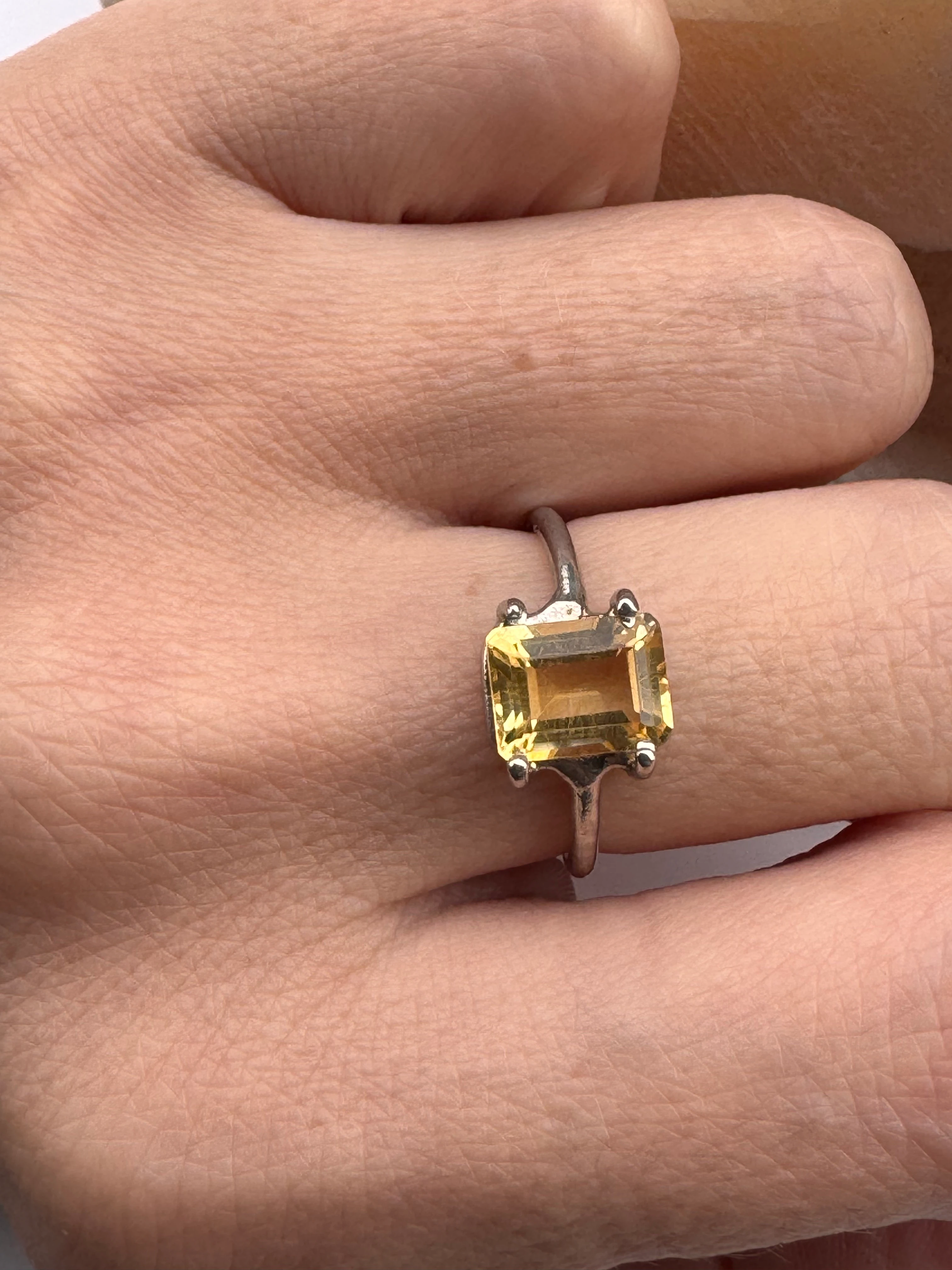 Sitrin Gümüş Yüzük