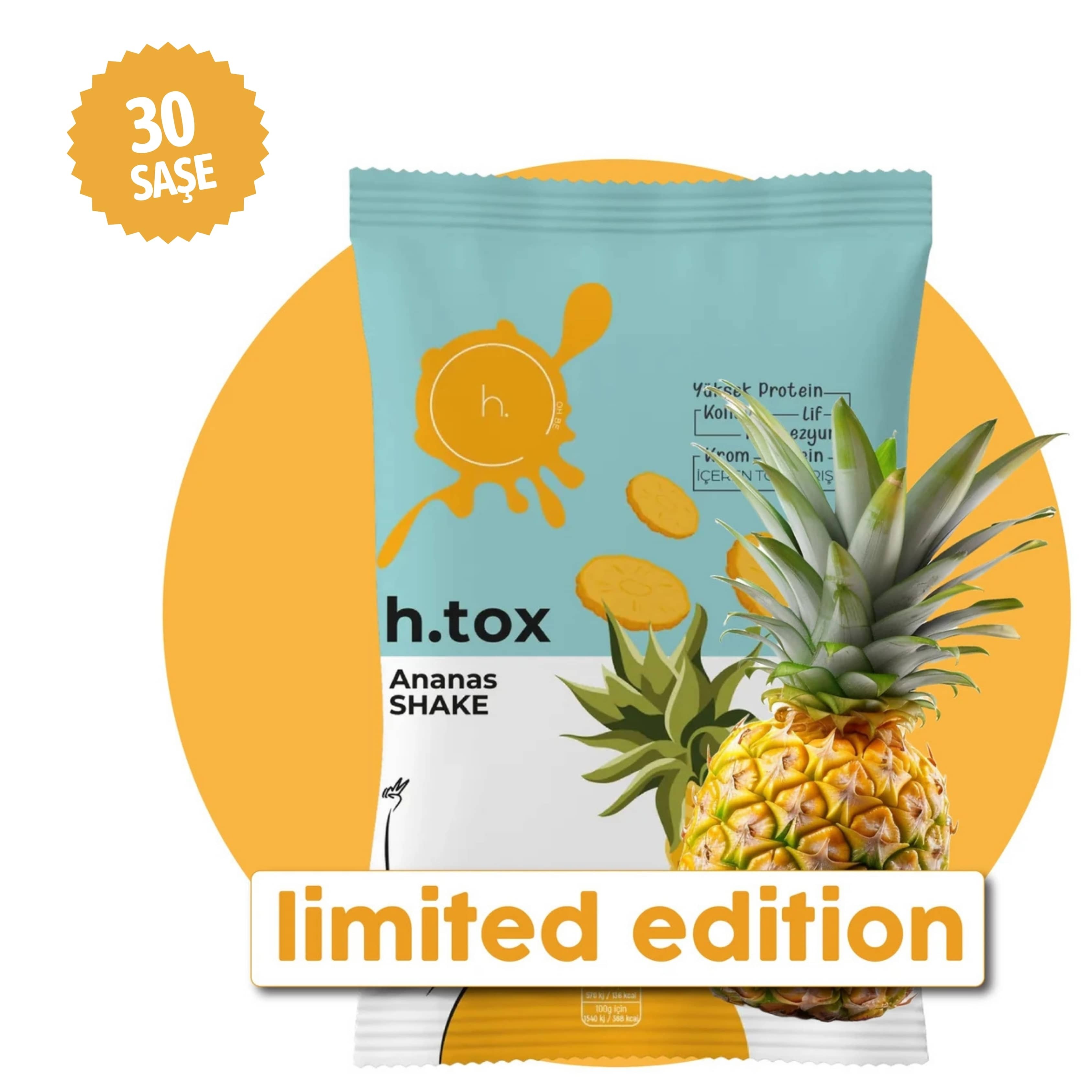 hitox limited edition ananas aromalı öğün tozu (30 saşe/30 öğünlük)