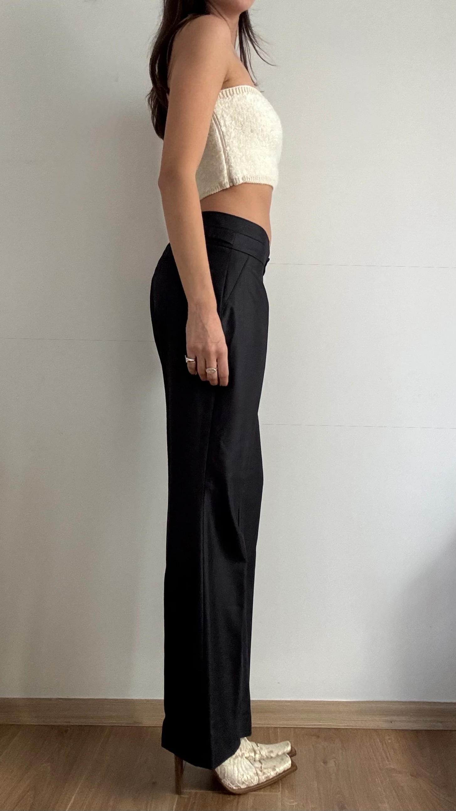 Saten Düz Kesim Pantolon 