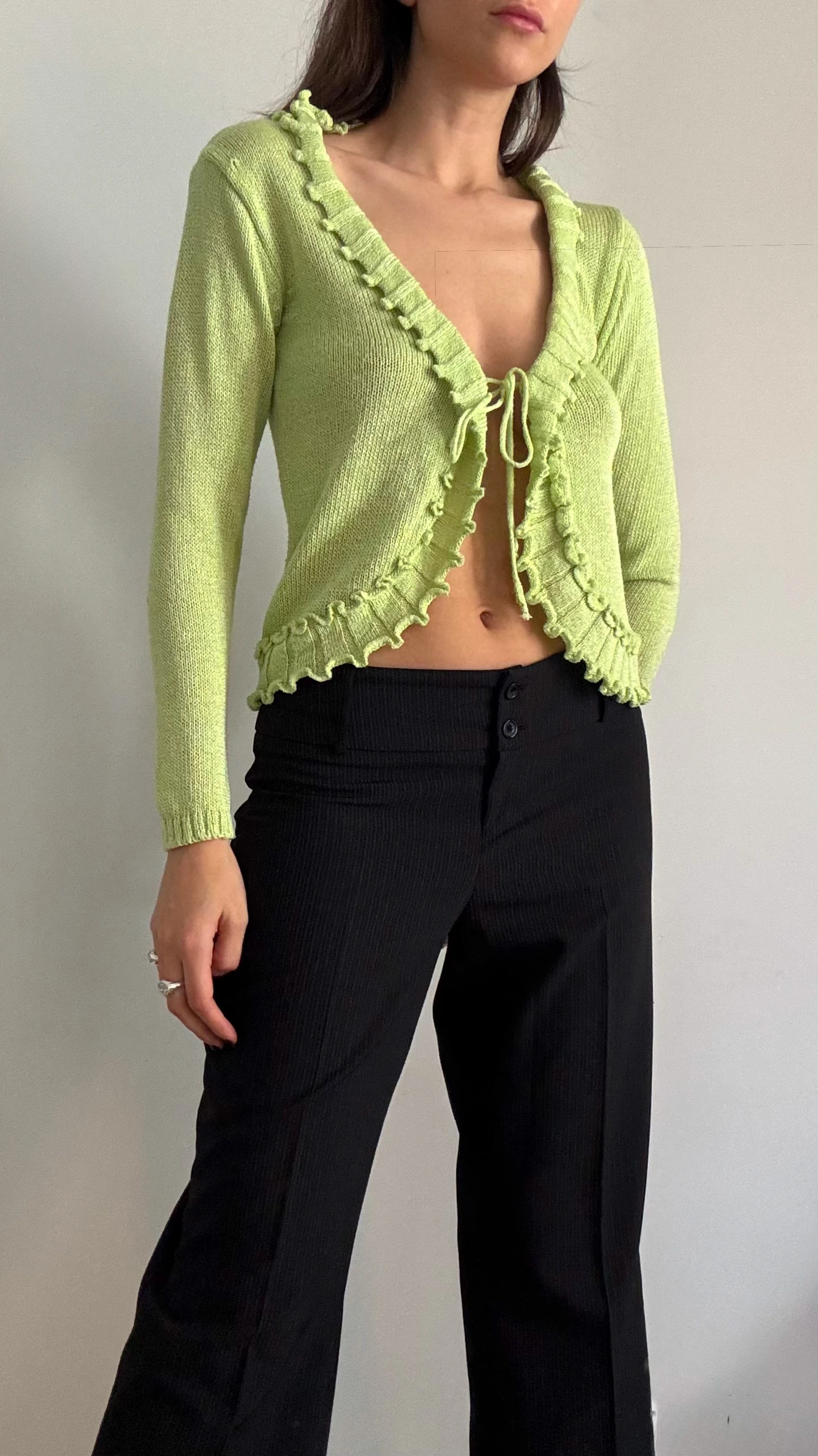 Yeşil Örgü Hırka 