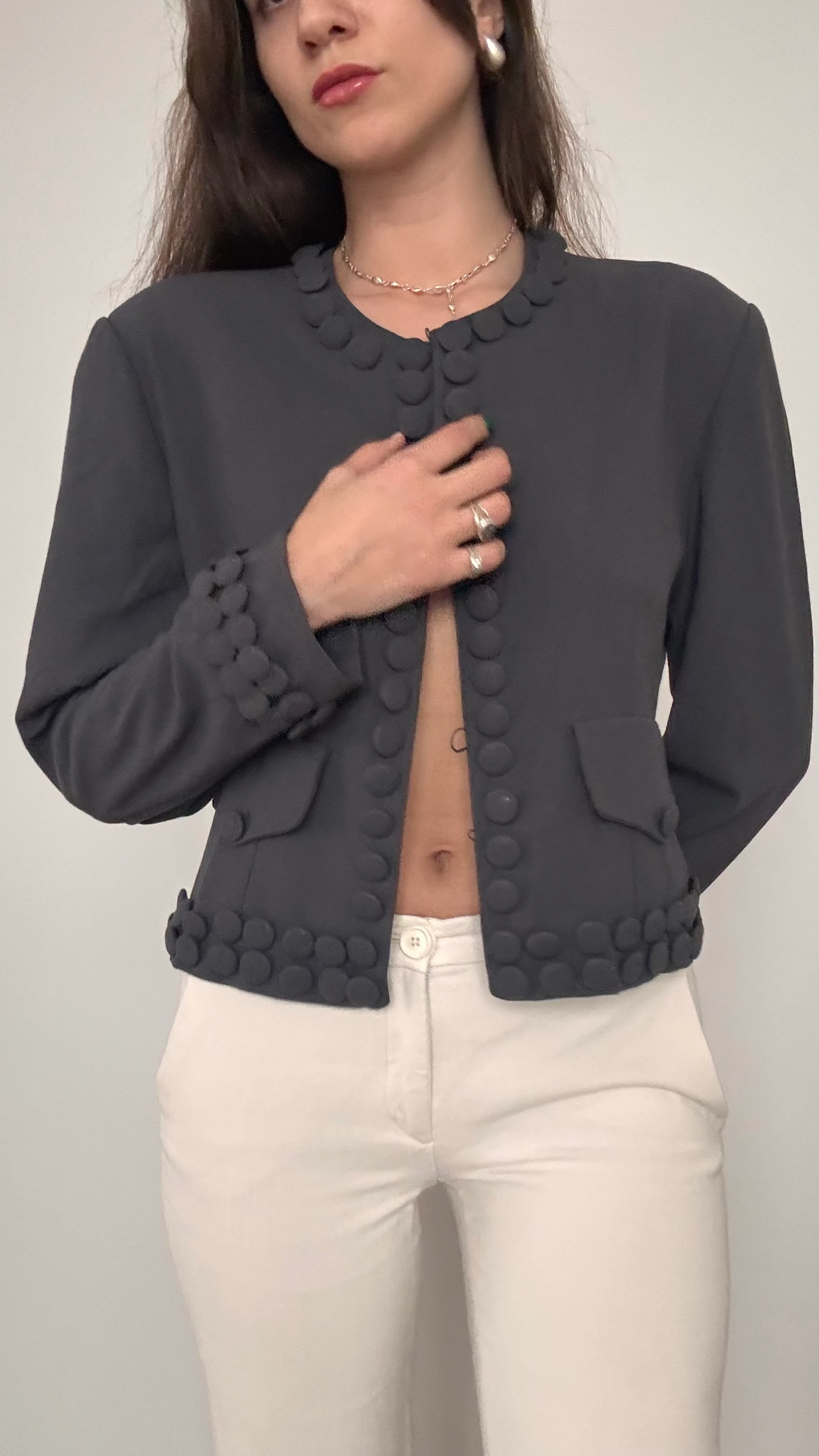 Düğme Detaylı Ceket 