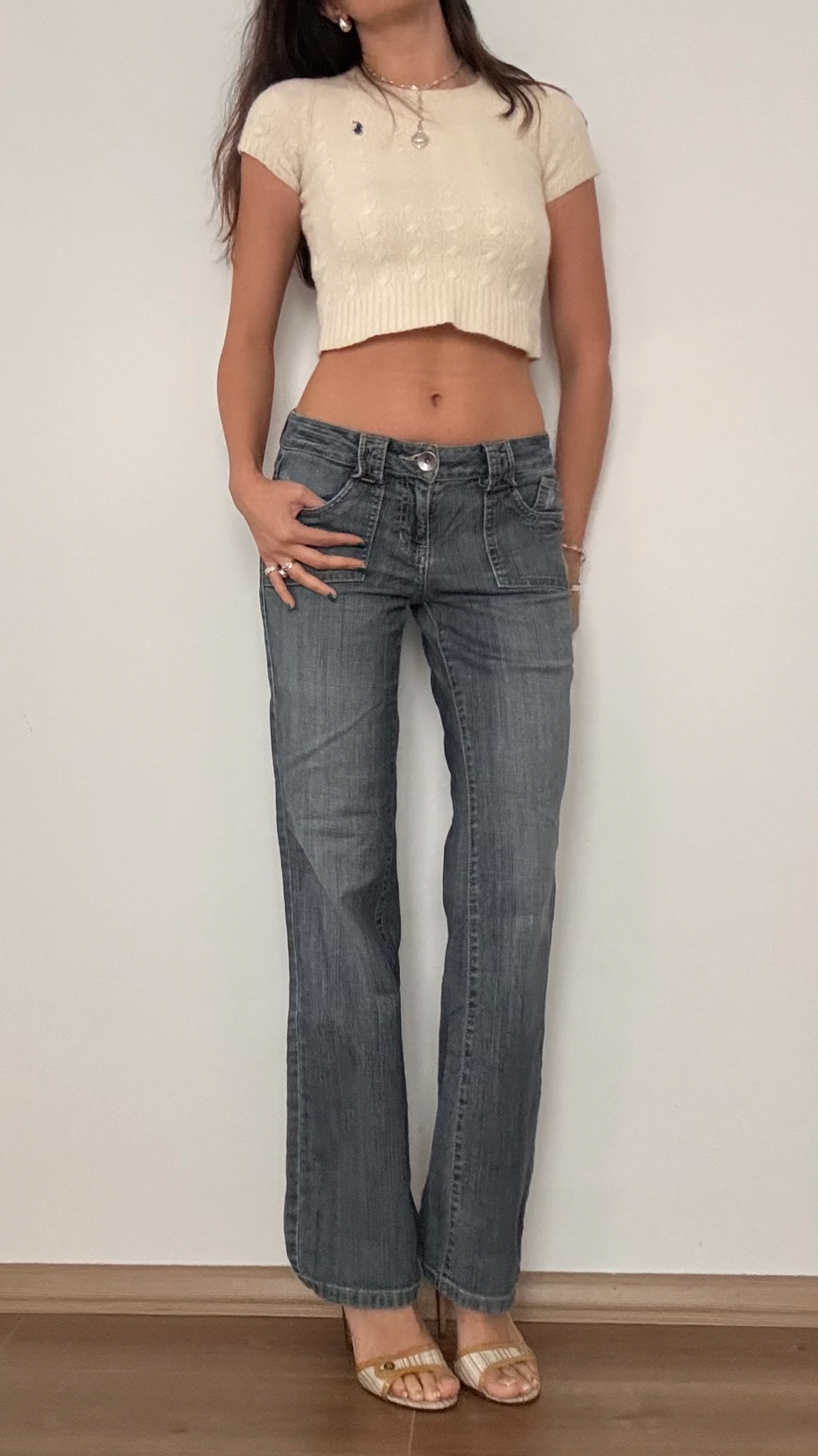 Cep Detaylı Düşük Bel jean 