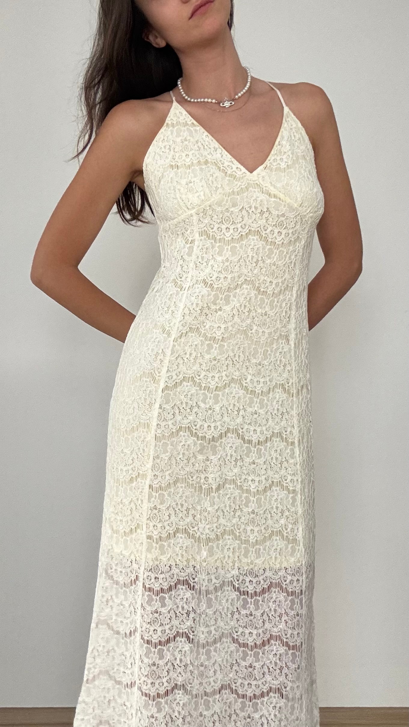 Dantel Maxi Elbise 