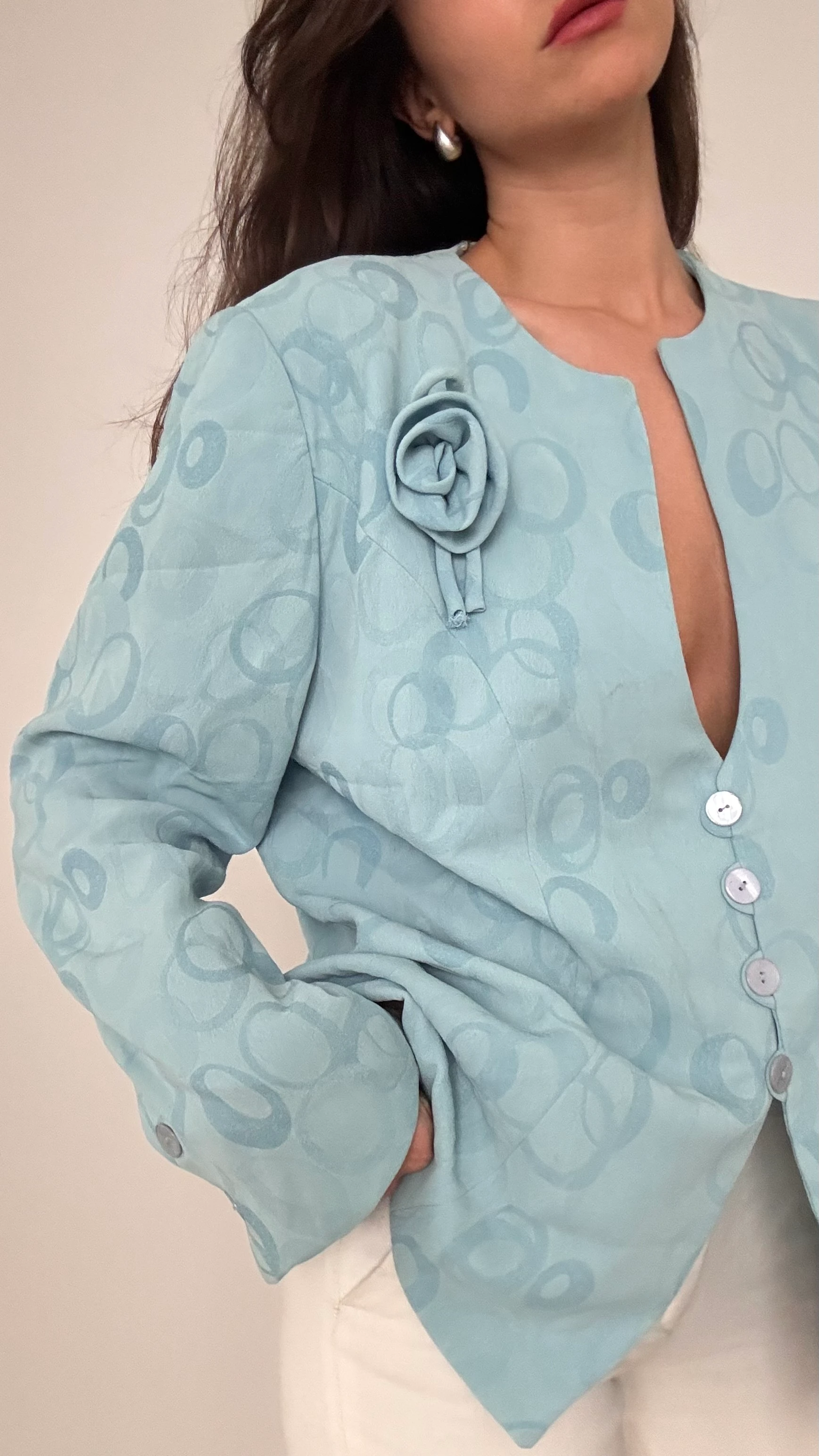 Gül Detaylı Blazer 