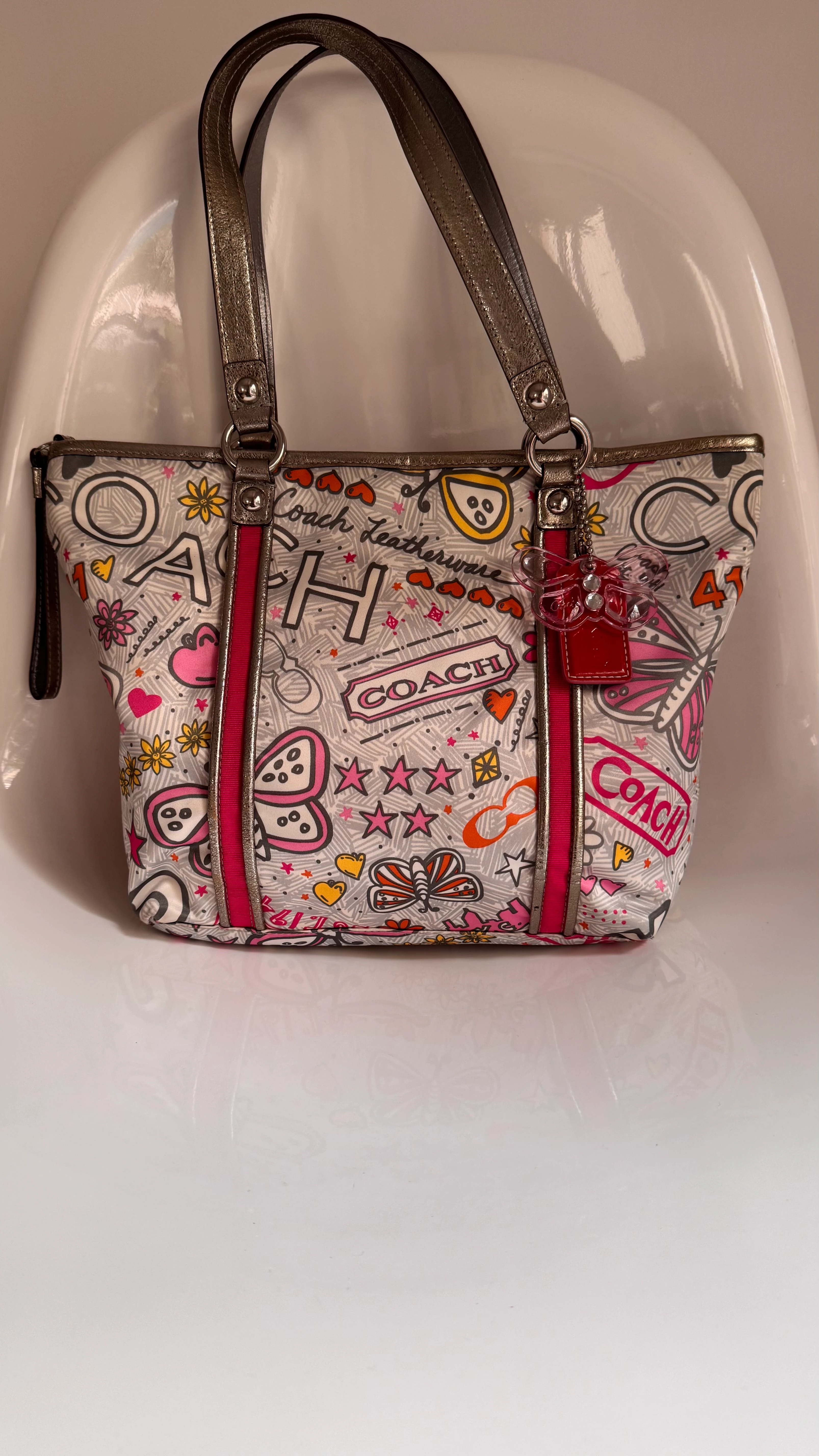 Coach Poppy Bandana Butterfly Çanta 