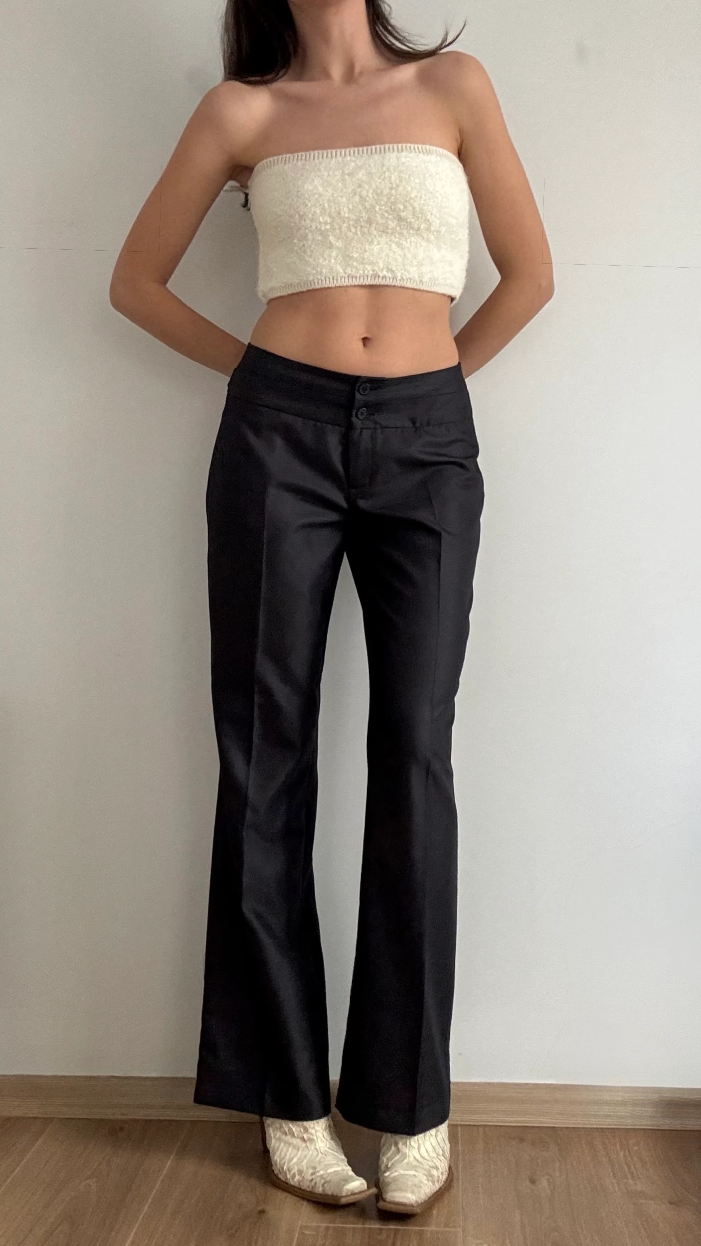 Saten Düz Kesim Pantolon 