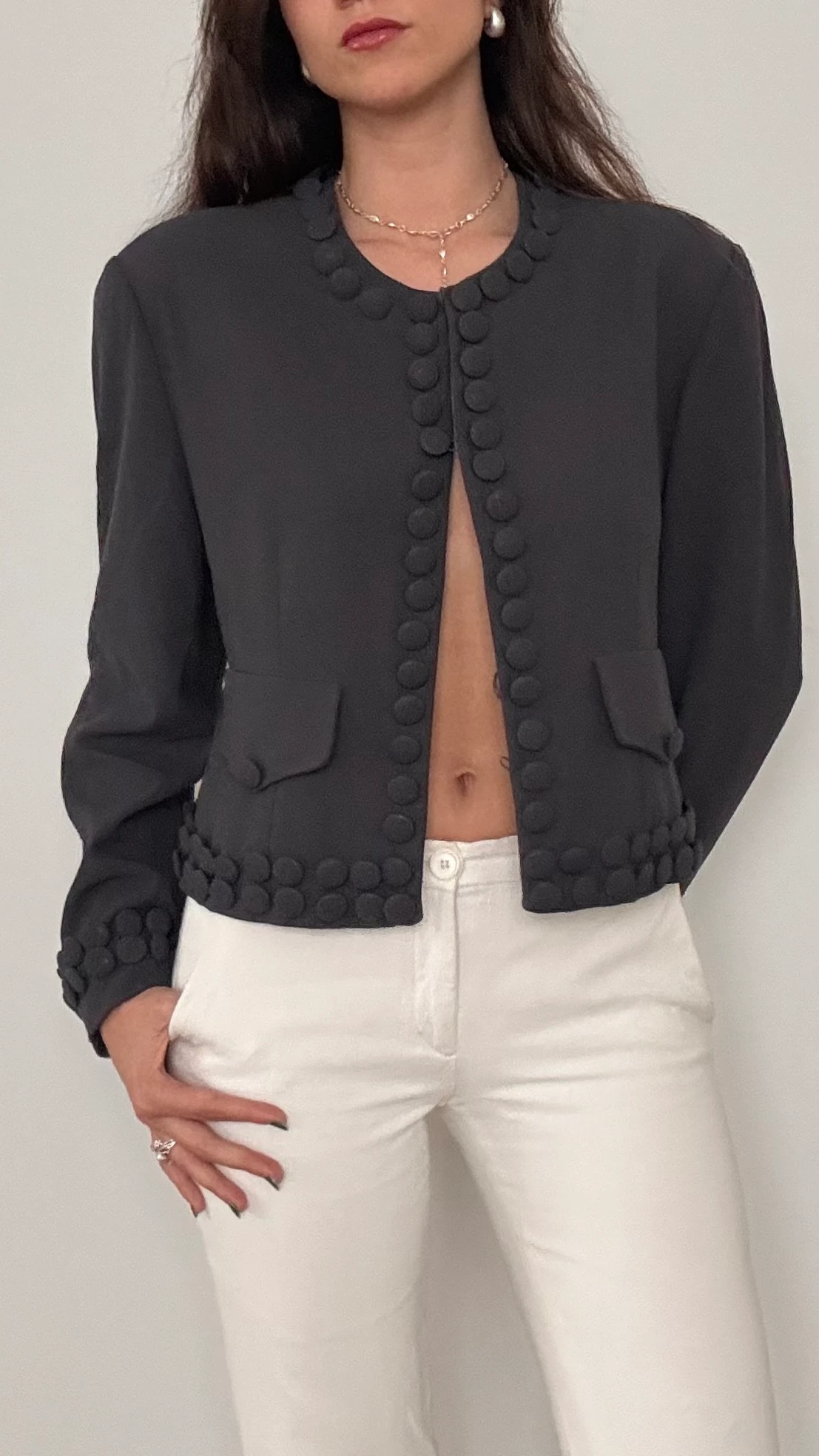 Düğme Detaylı Ceket 