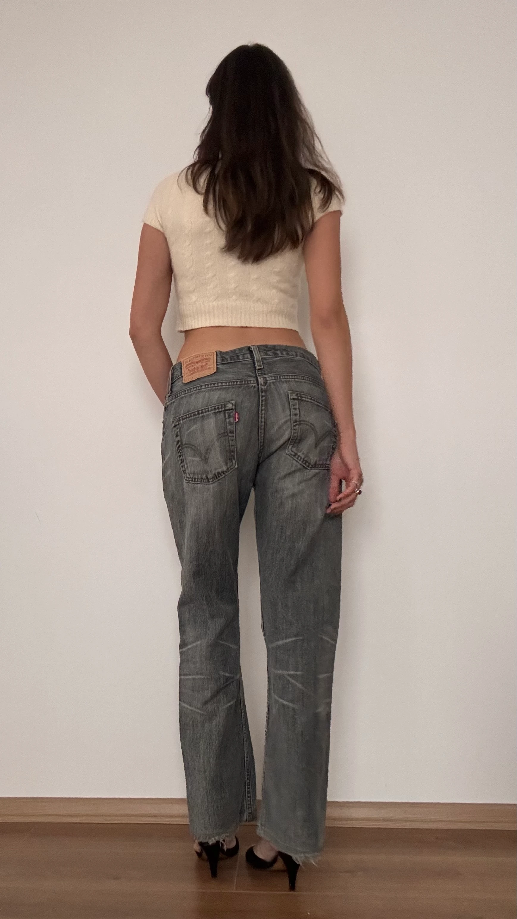 Levi's Gri Düşük Bel Jean 