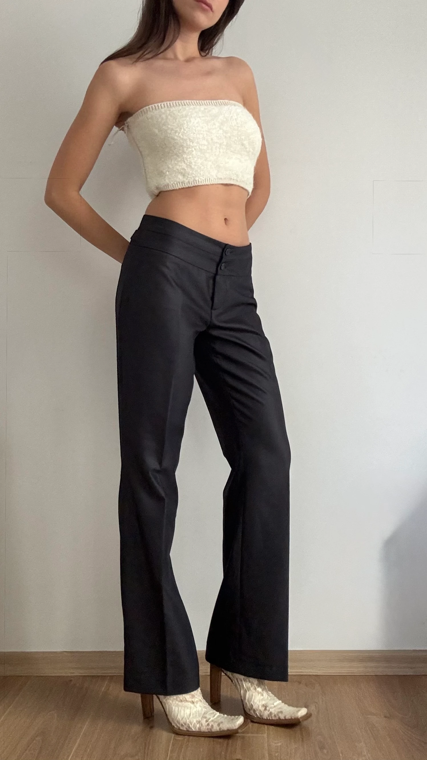 Saten Düz Kesim Pantolon 