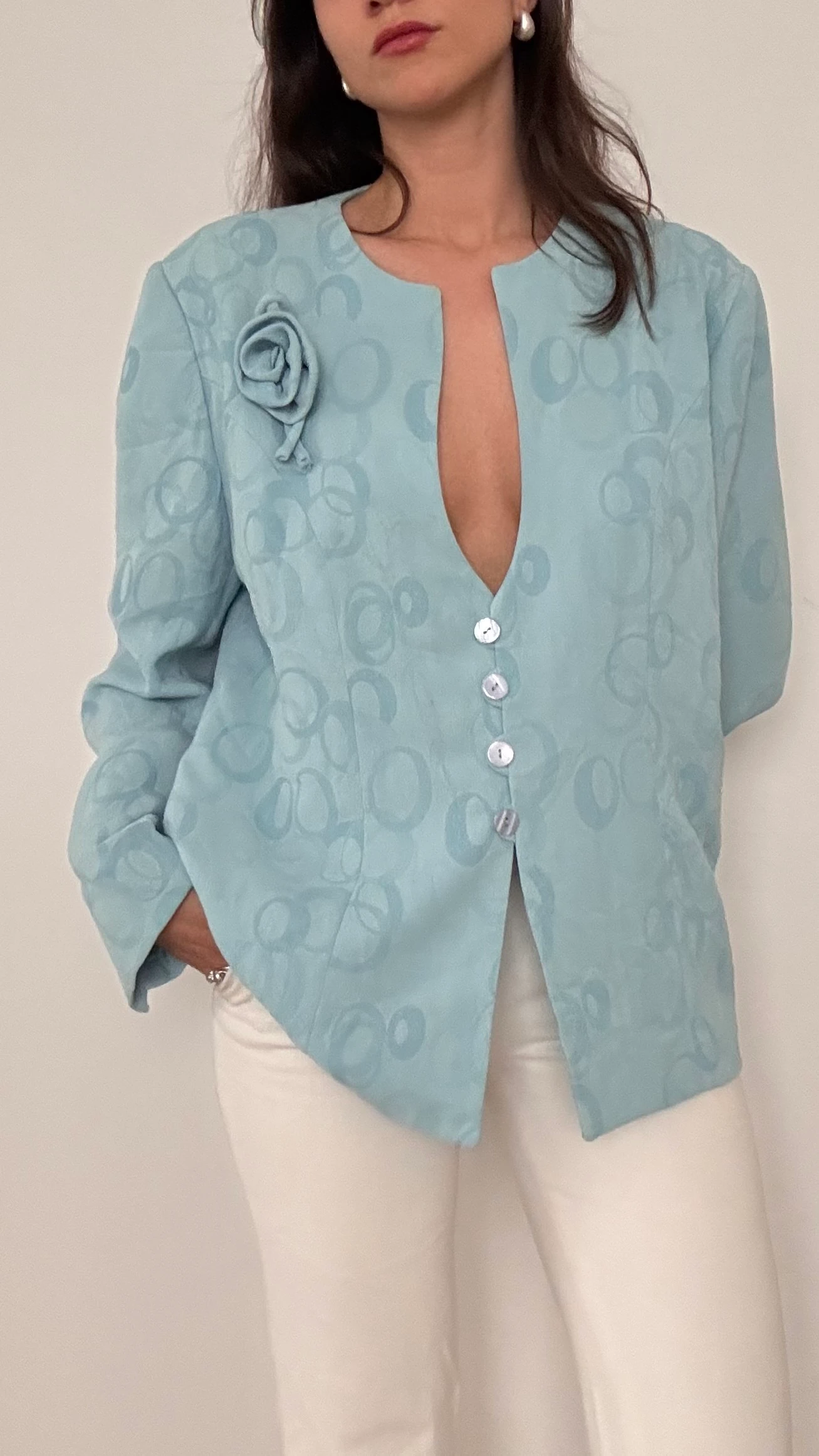 Gül Detaylı Blazer 