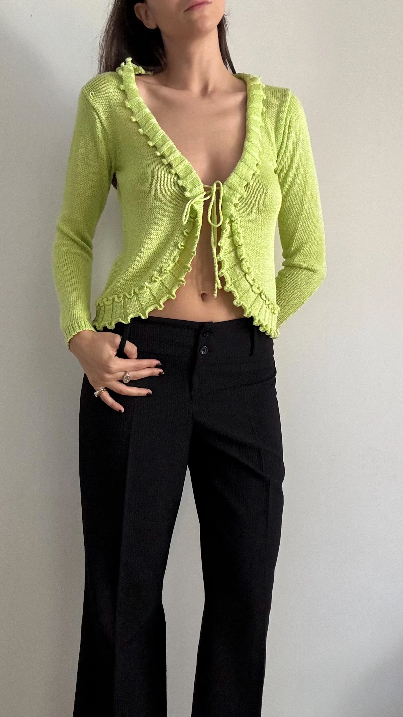 Yeşil Örgü Hırka 