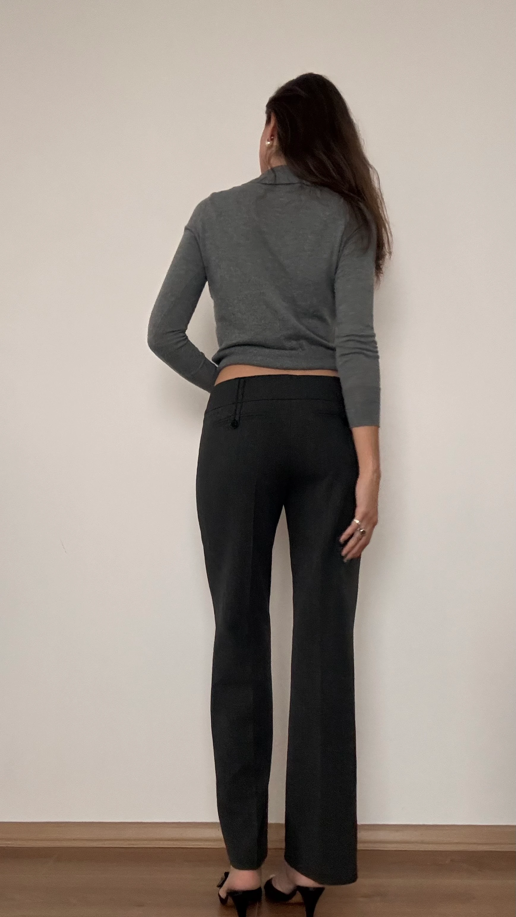 Düşük Bel Kumaş Pantolon 