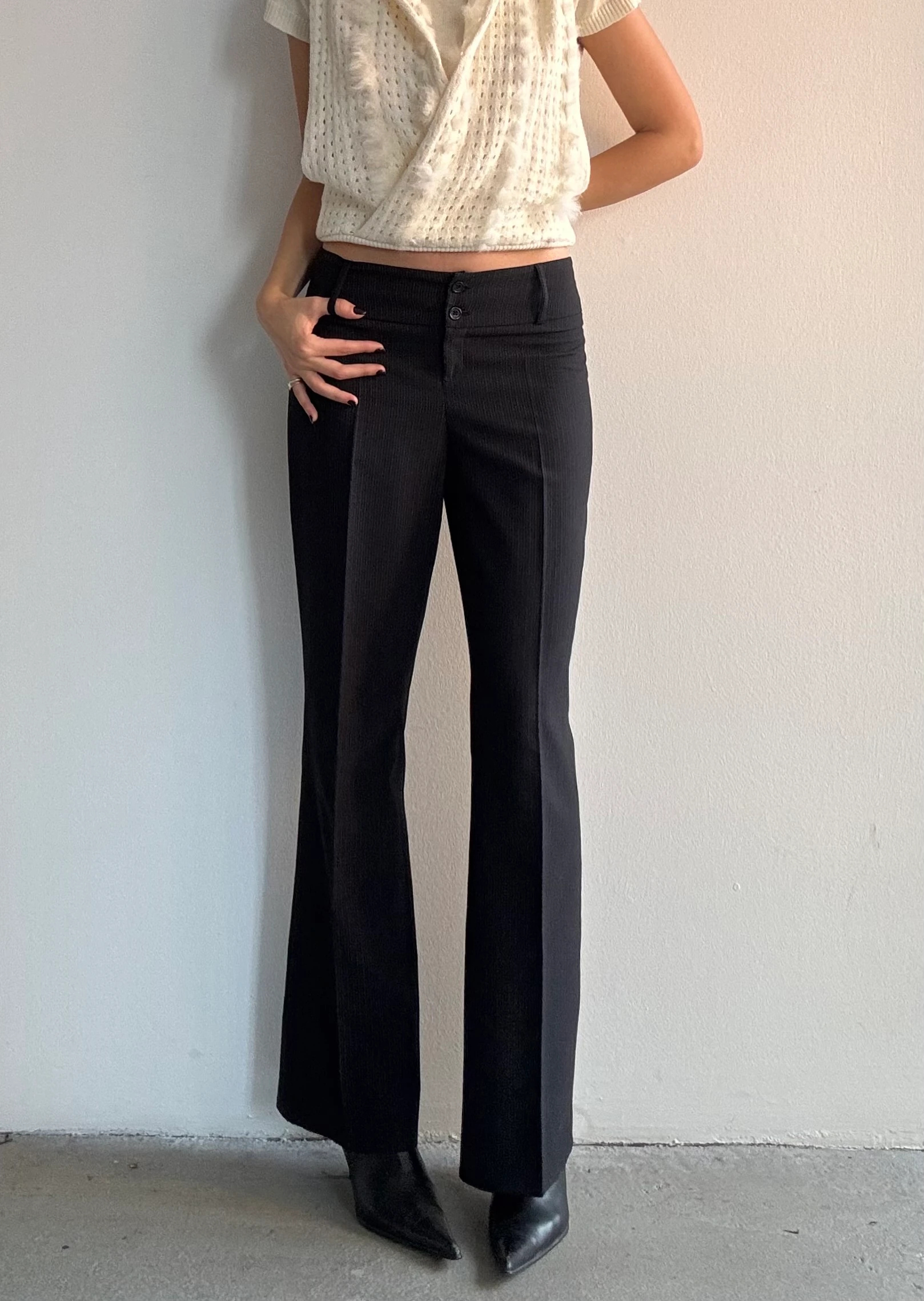 Siyah Fit Kesim Pantolon 