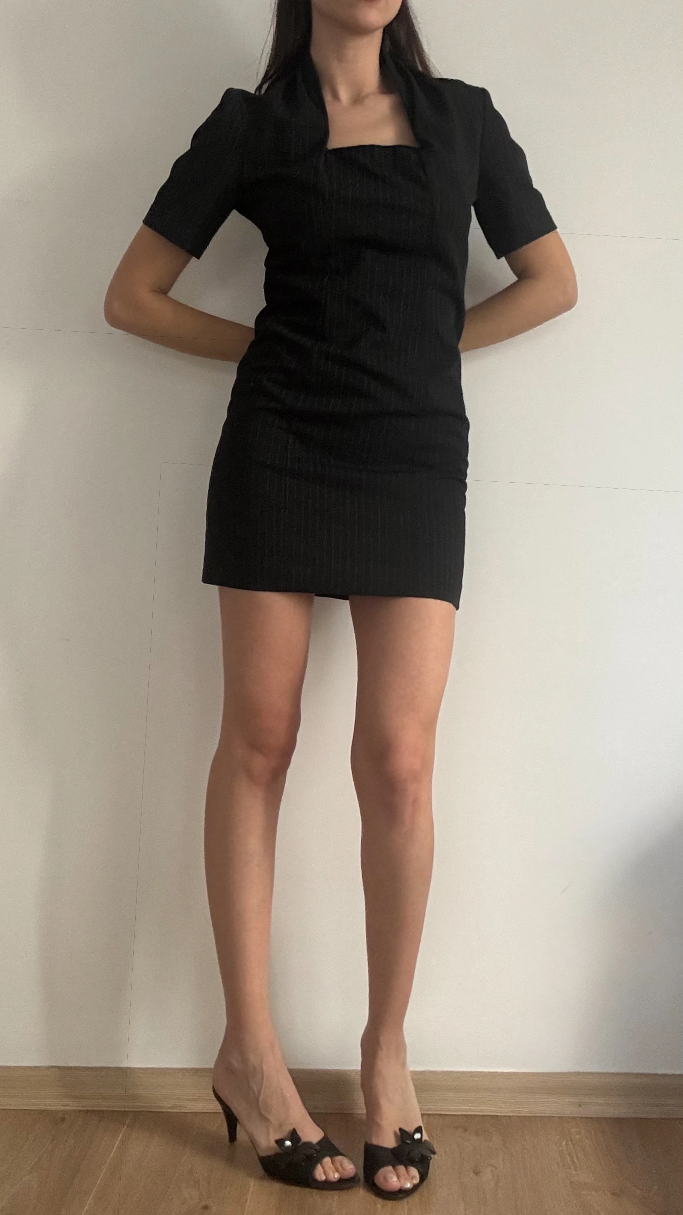 Paris Vintage Kare Yaka Elbise 