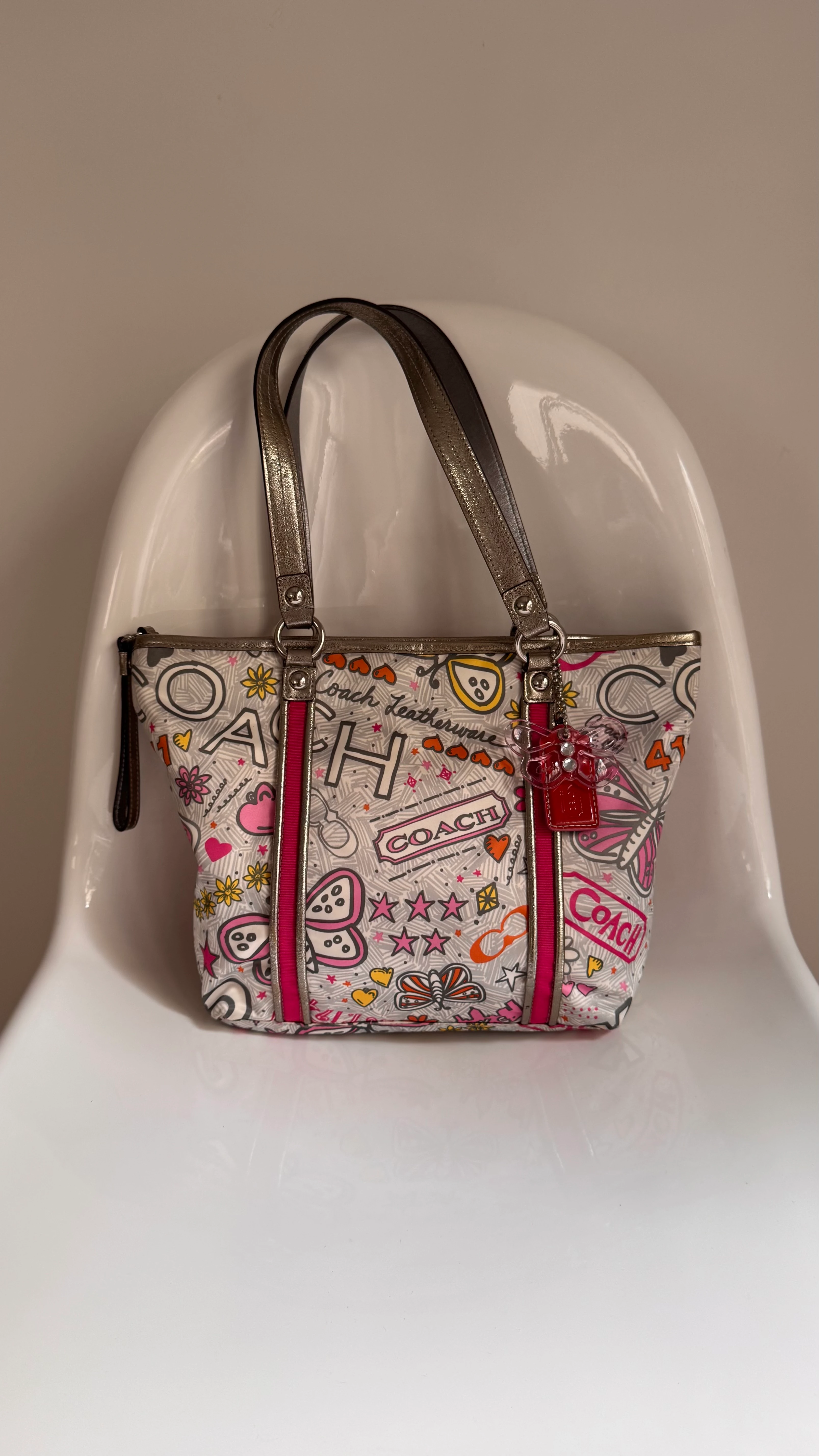 Coach Poppy Bandana Butterfly Çanta 