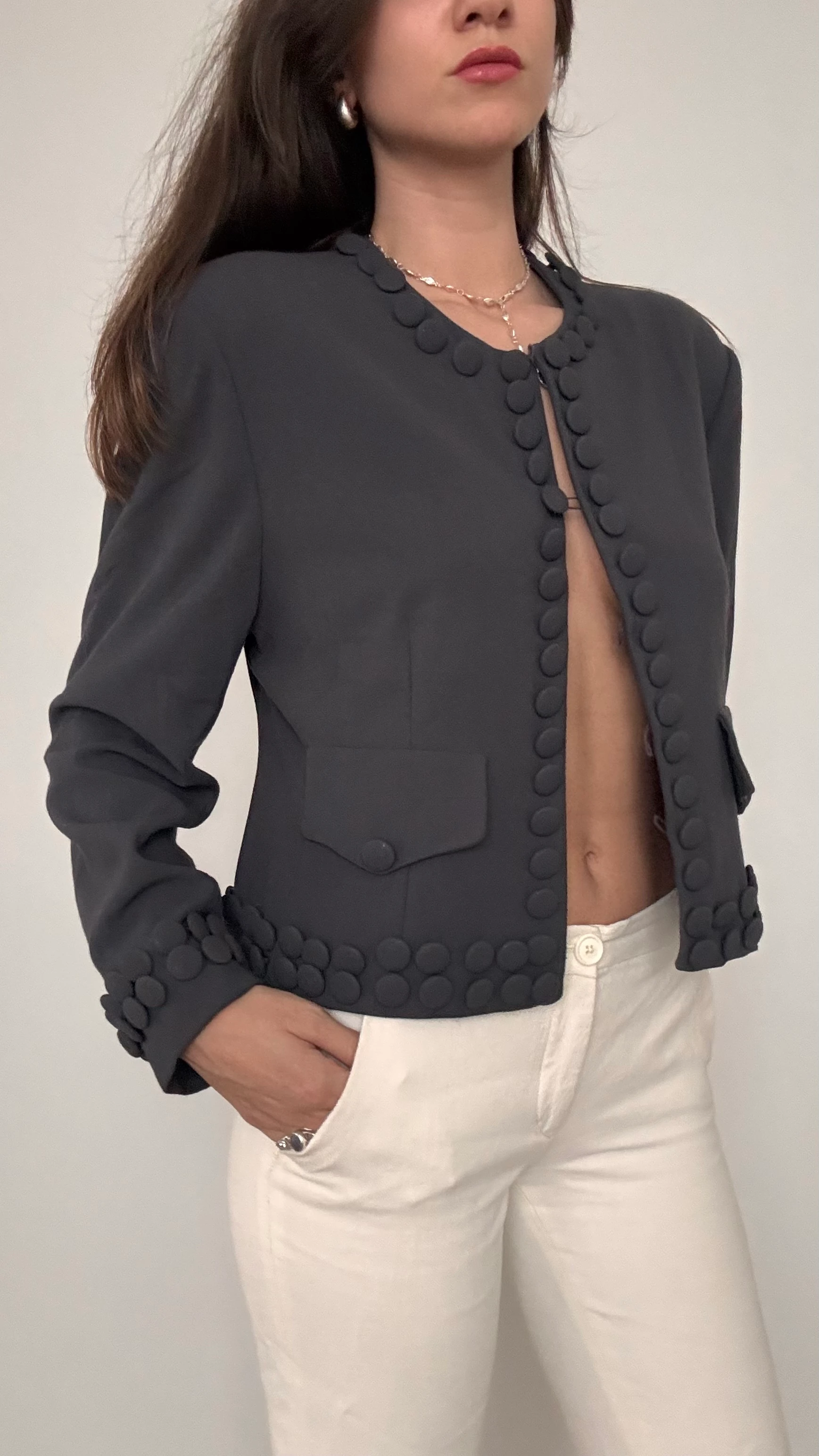 Düğme Detaylı Ceket 