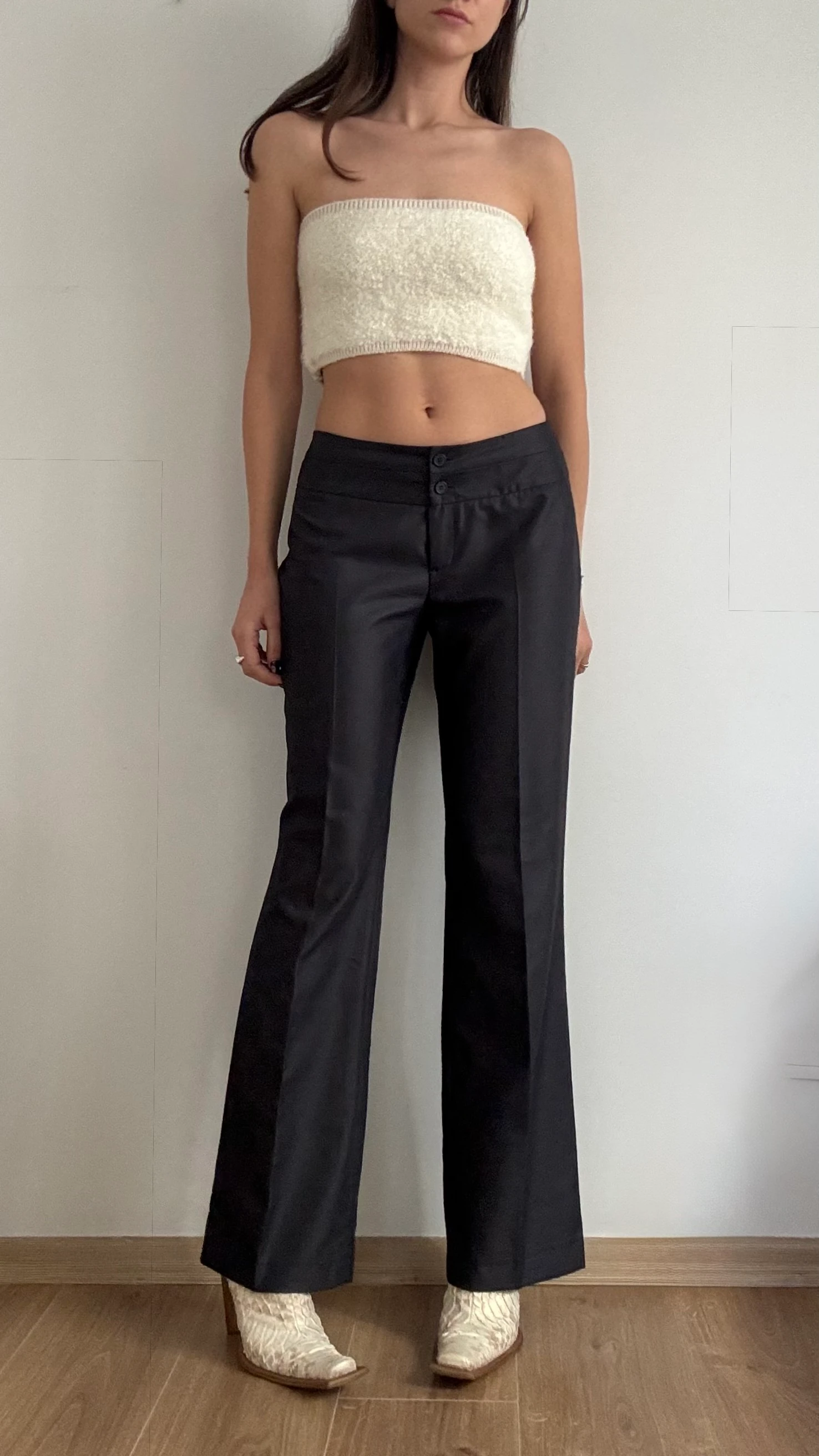 Saten Düz Kesim Pantolon 