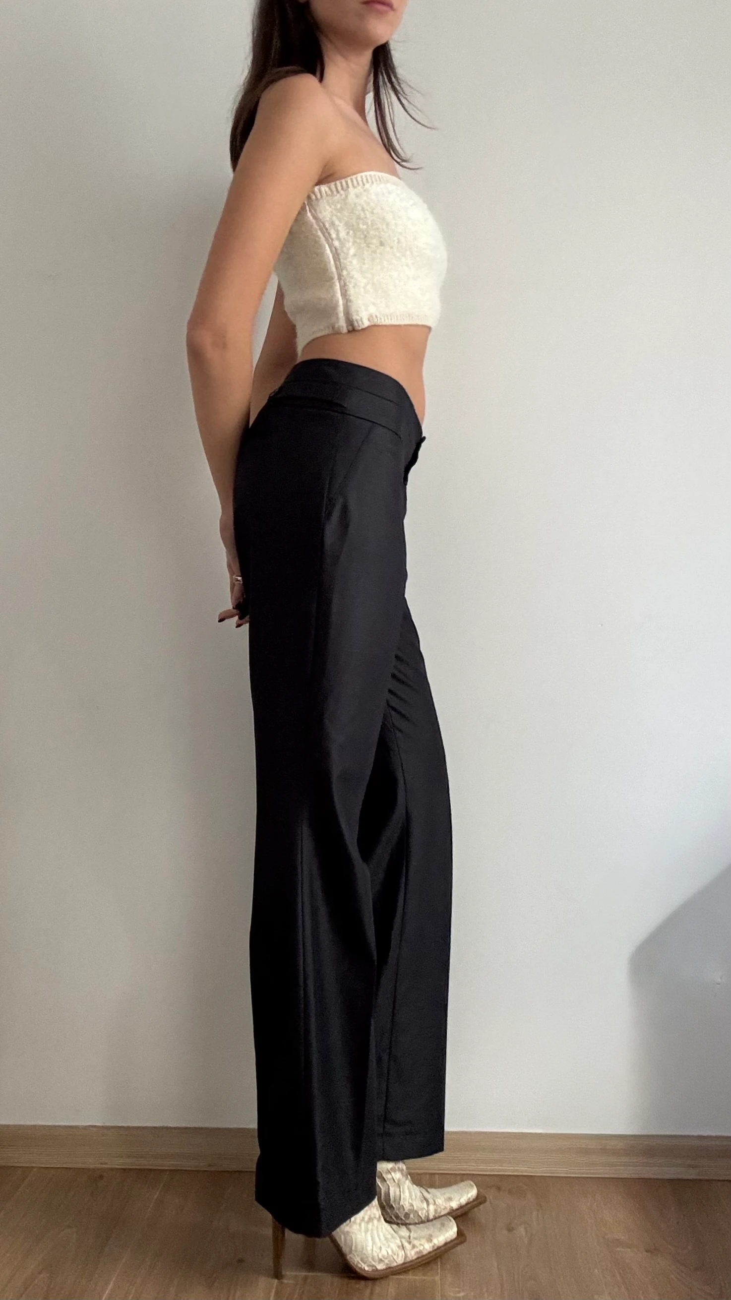 Saten Düz Kesim Pantolon 