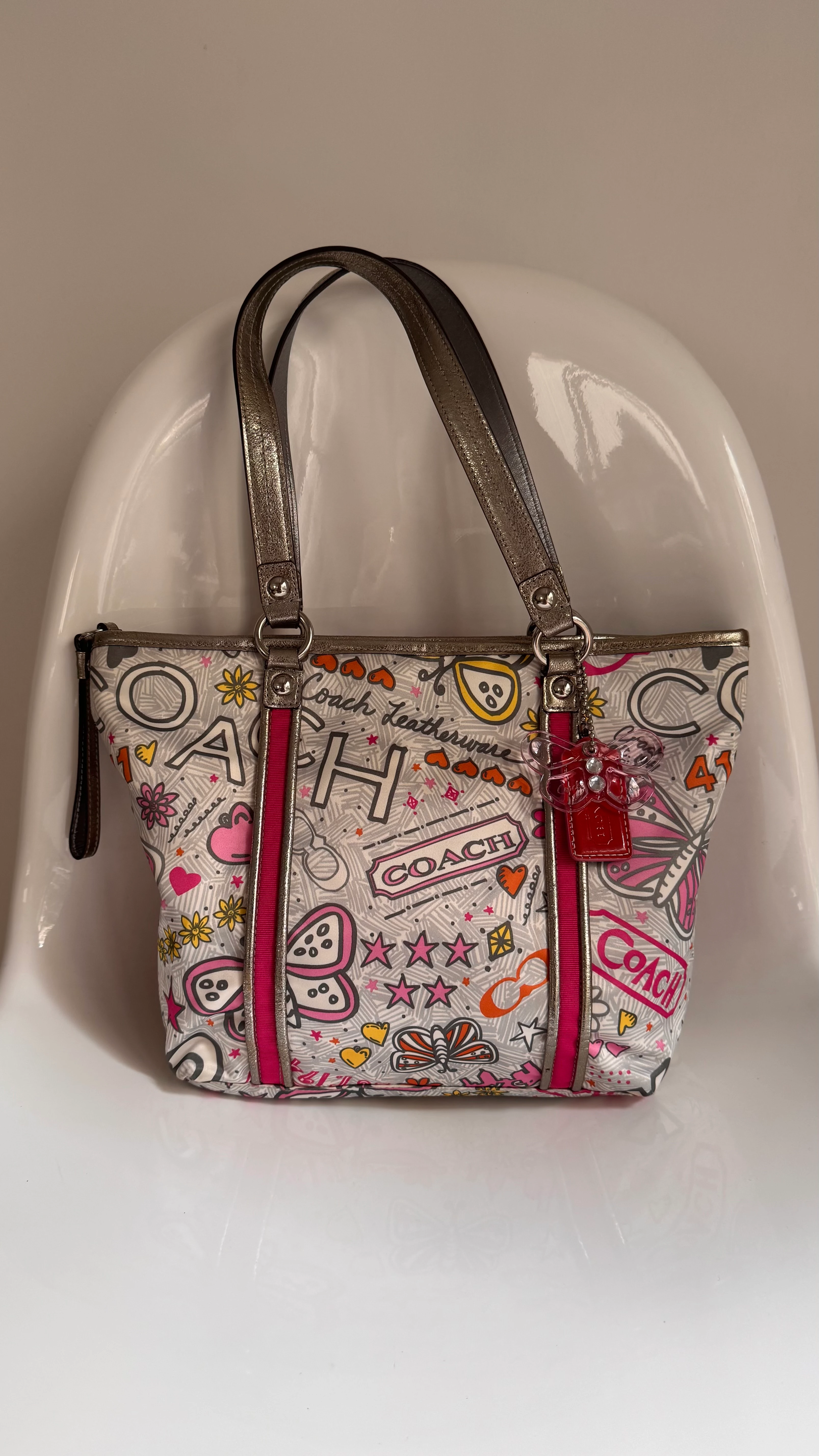 Coach Poppy Bandana Butterfly Çanta 