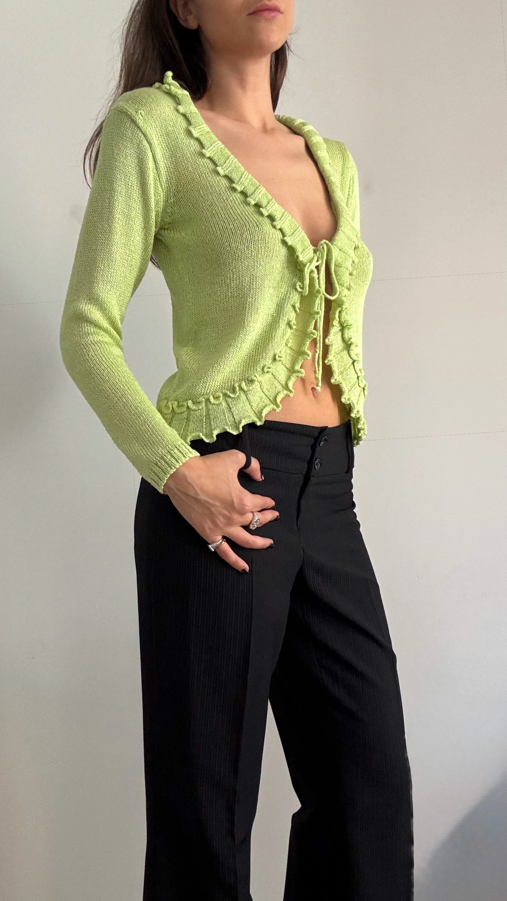 Yeşil Örgü Hırka 